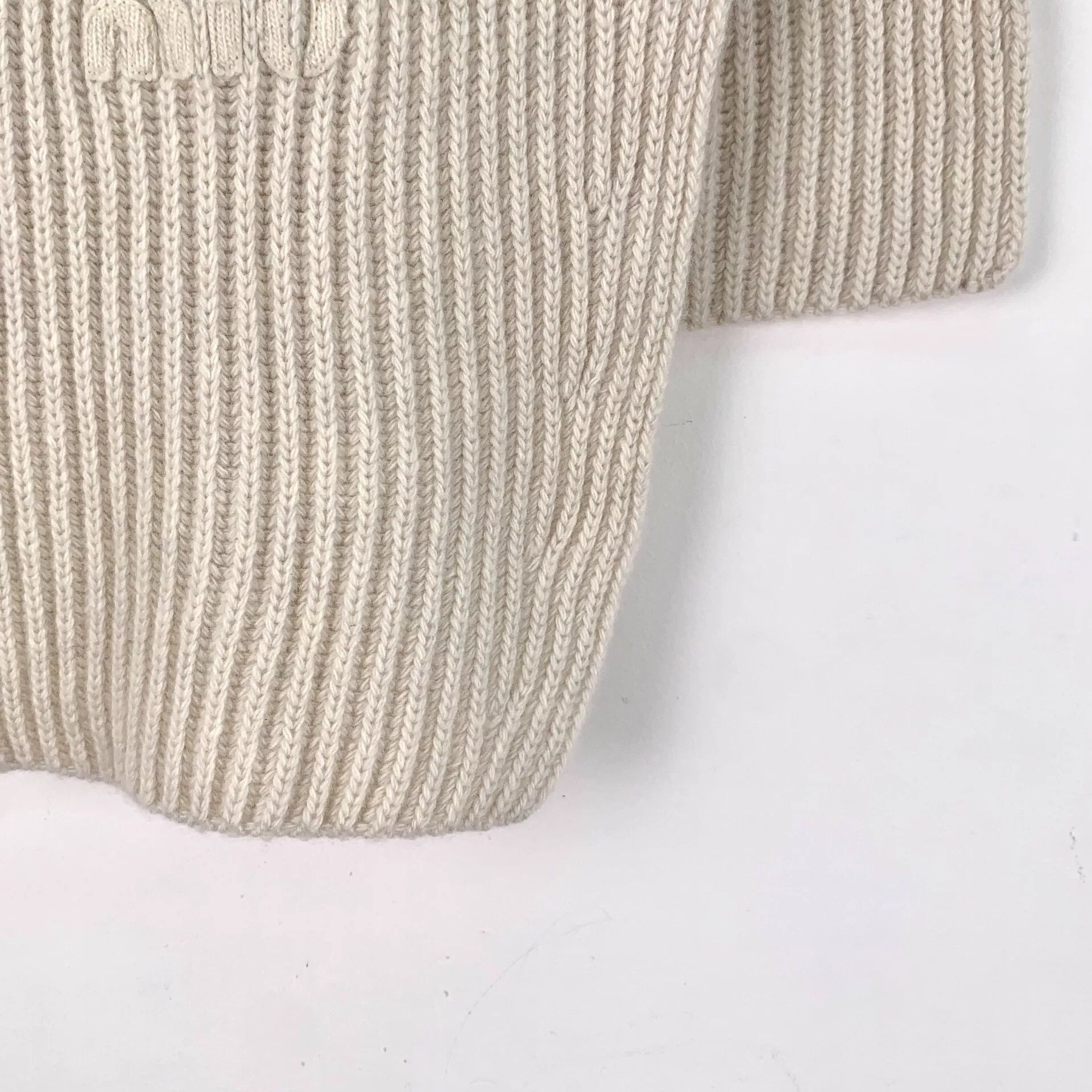 Miu Miu brown letter embroidered knit sweater Size M / US 6-8 / IT 42-44 - 5 Thumbnail