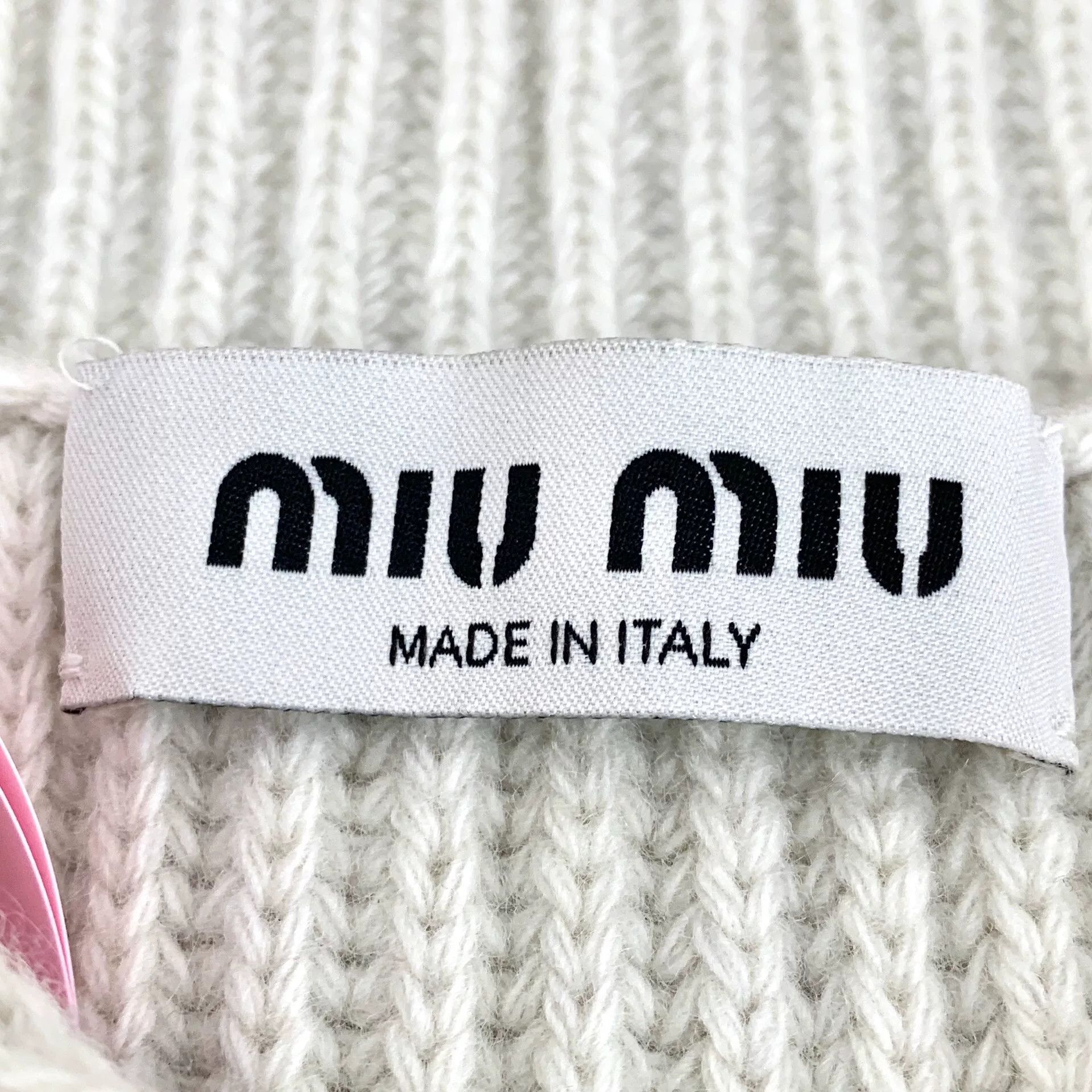 Miu Miu brown letter embroidered knit sweater Size M / US 6-8 / IT 42-44 - 6 Thumbnail