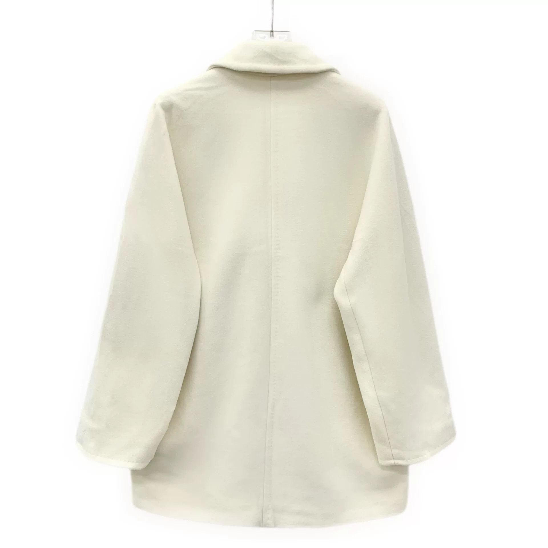 Max Mara maxmara cream wool double-breasted coat Size US S / EU 44-46 / 1 - 2 Thumbnail