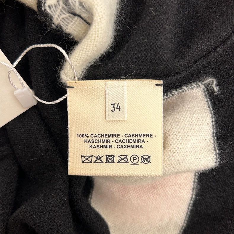 Hermes Hermes Black White Cashmere Sweater Size US S / EU 44-46 / 1 - 4 Thumbnail