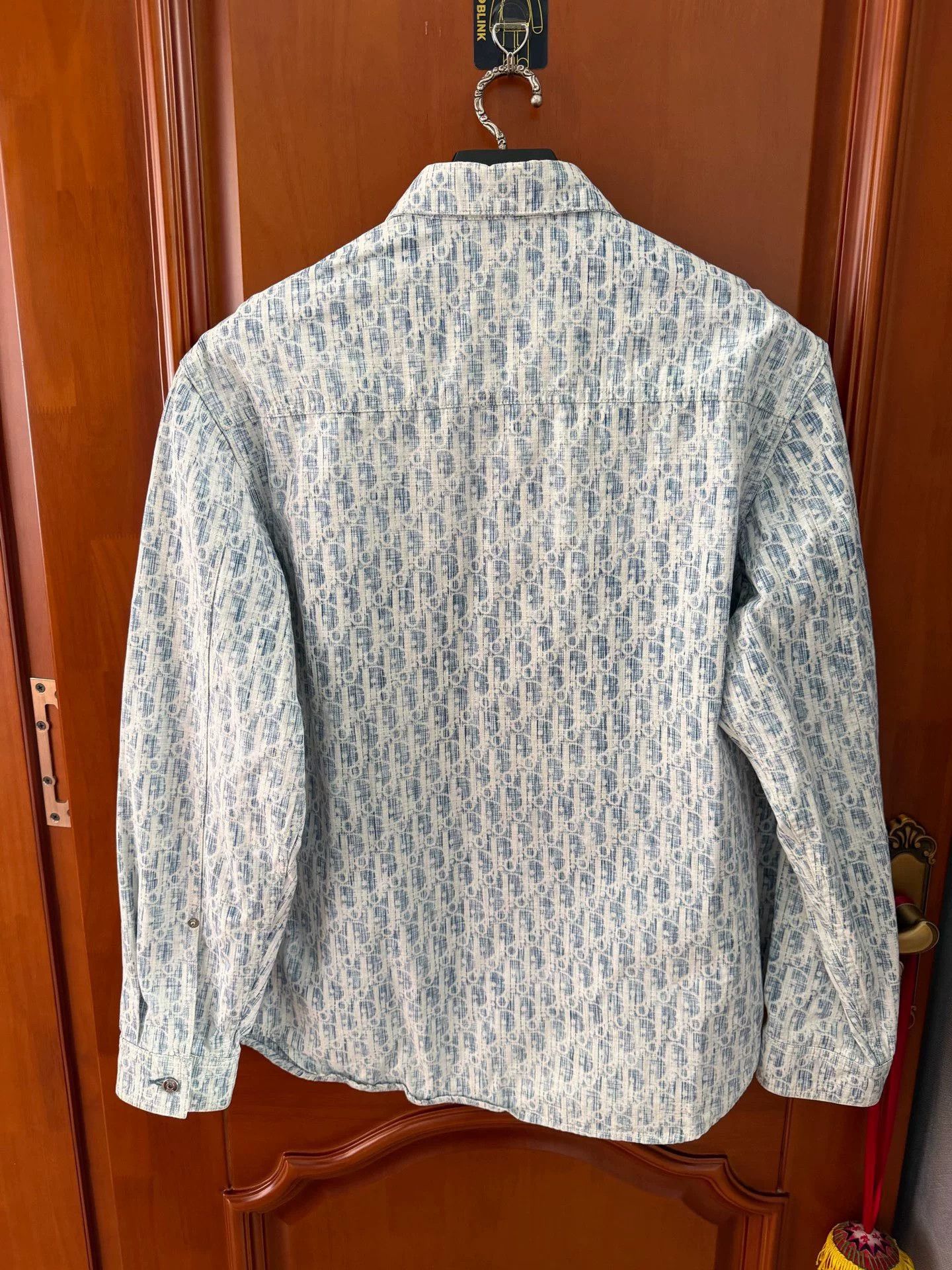 Dior dior blue and white printed denim shirt Size US M / EU 48-50 / 2 - 2 Thumbnail