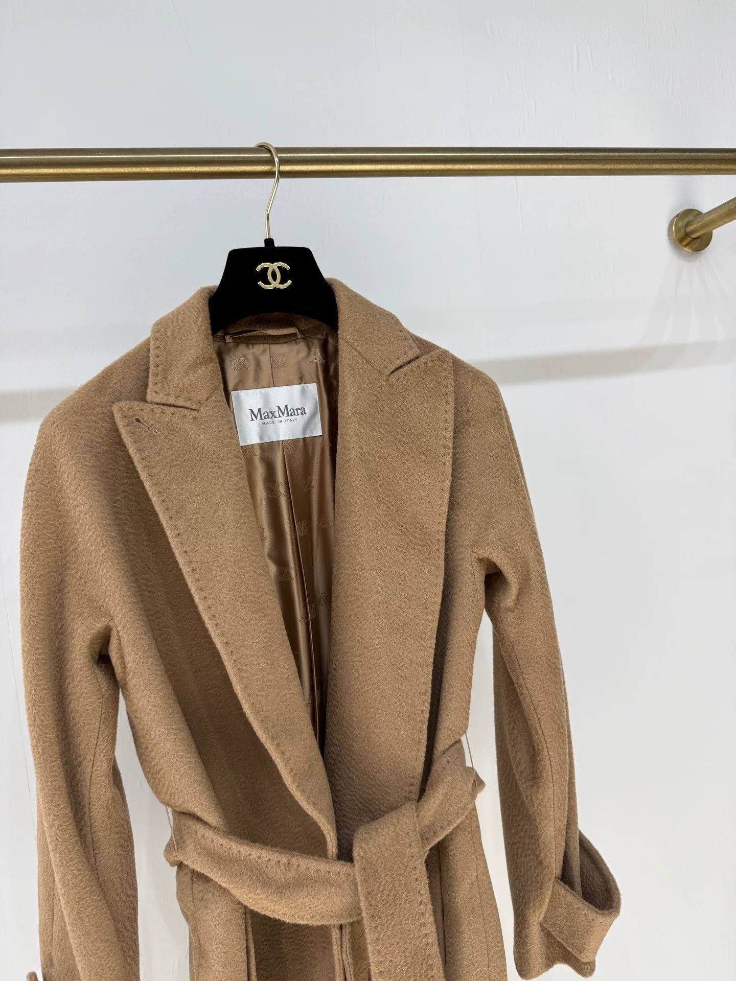 Max Mara maxmara camel wool coat with wave texture Size US M / EU 48-50 / 2 - 3 Thumbnail