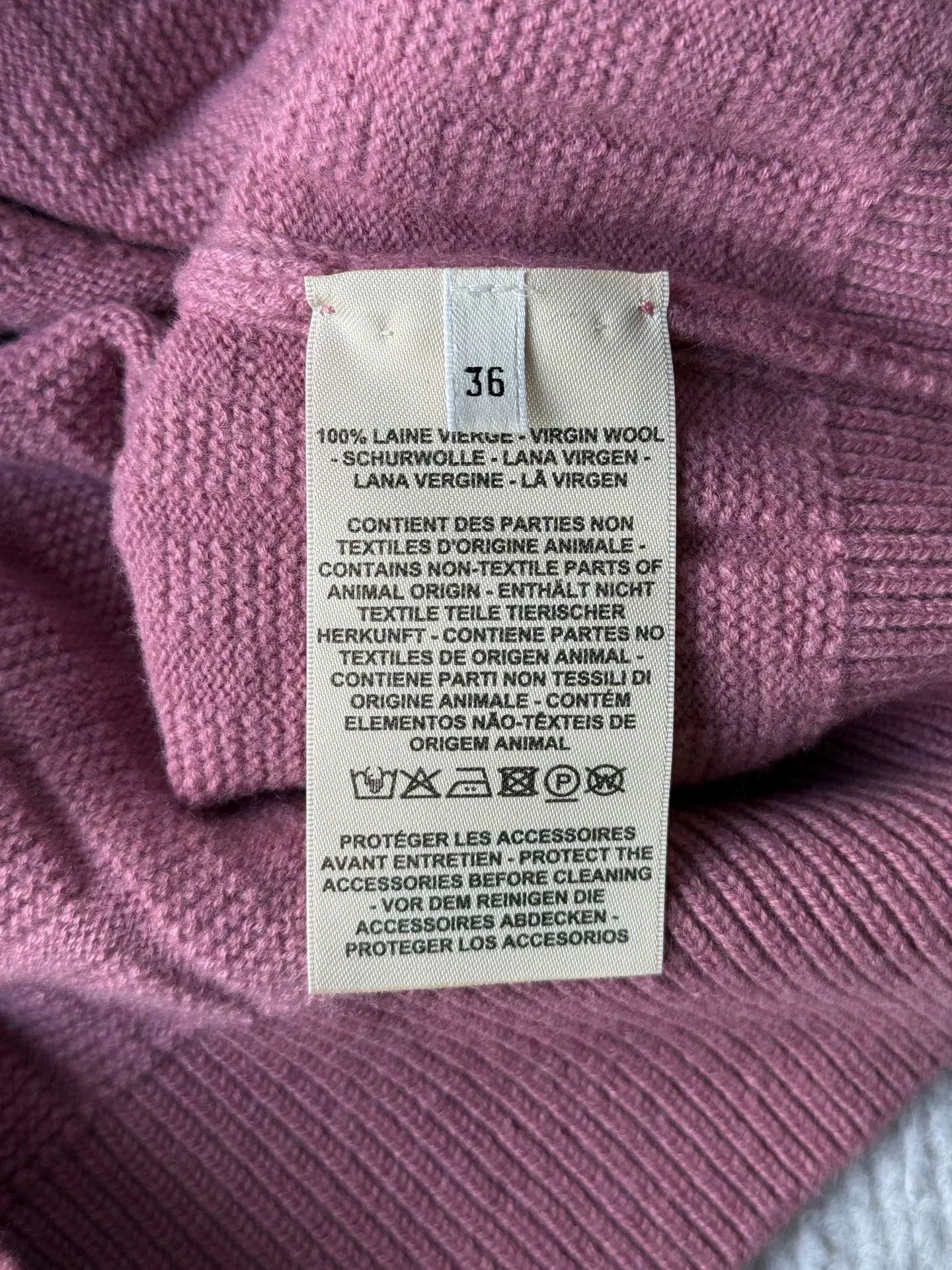 Hermes Hermes Pink Purple H Cashmere Cardigan Size US XS / EU 42 / 0 - 5 Thumbnail