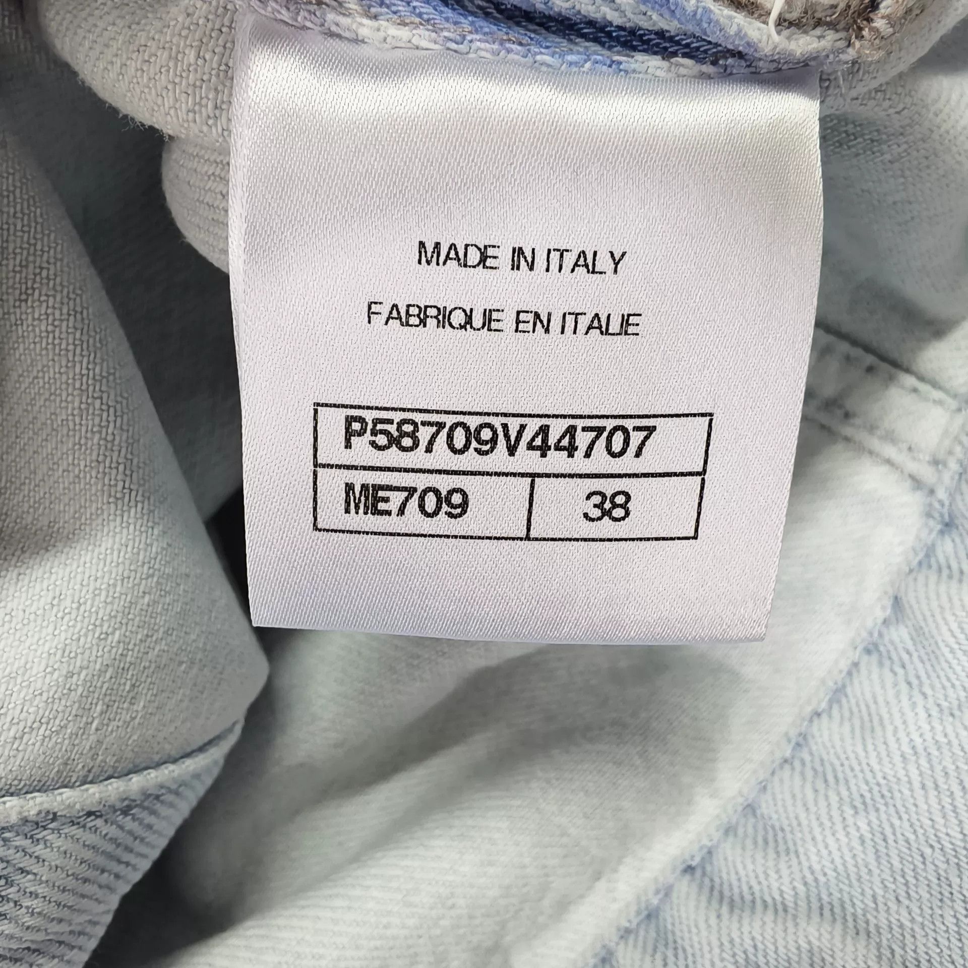Chanel Chanel Striped Denim Jacket with Camellia Size US S / EU 44-46 / 1 - 6 Thumbnail