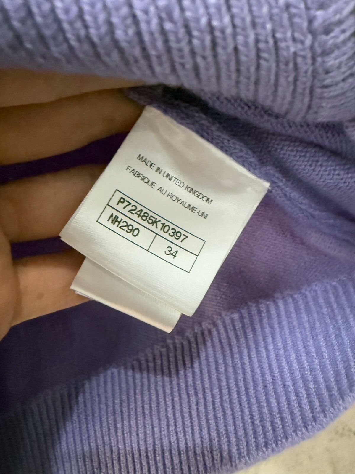 Chanel Chanel Purple Knit Short Sleeve Cardigan Size US XS / EU 42 / 0 - 7 Thumbnail