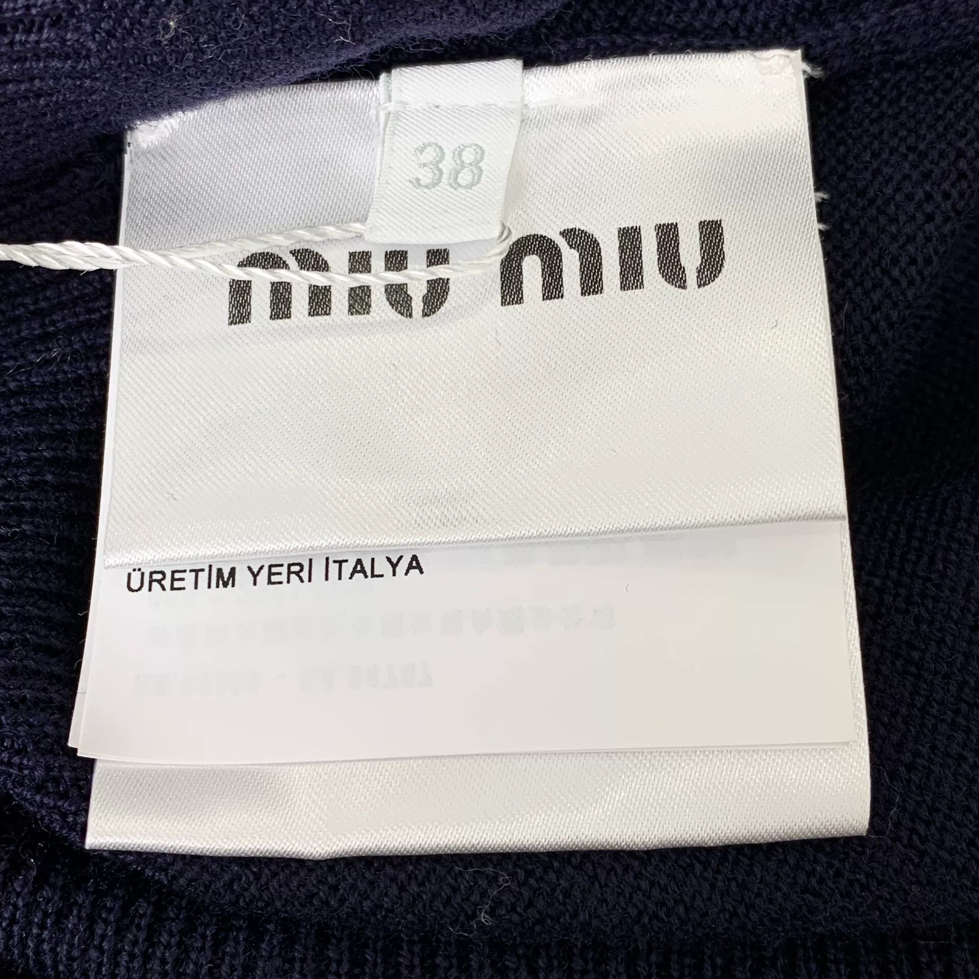 Miu Miu miu miu navy logo knit sweater Size US S / EU 44-46 / 1 - 7 Thumbnail