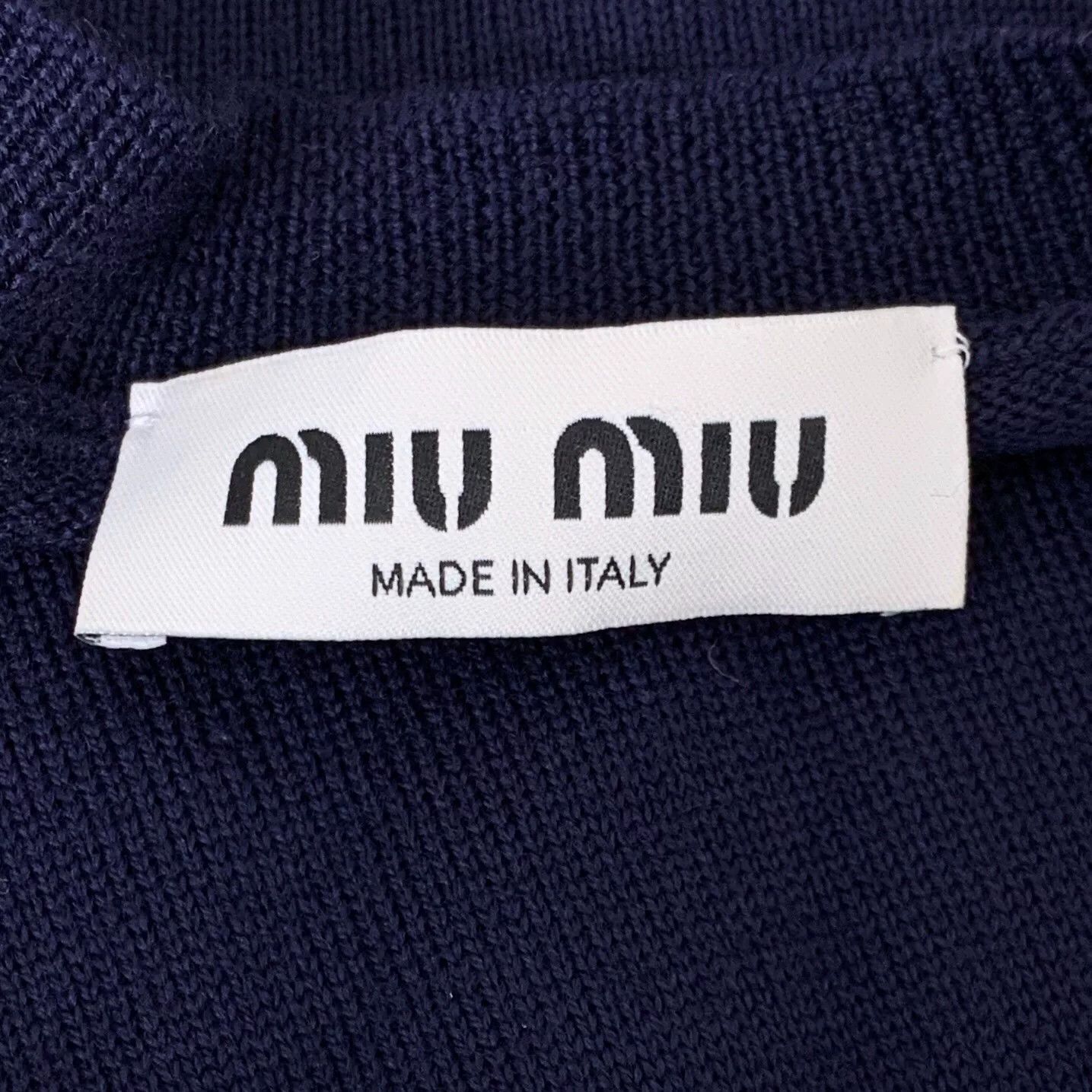 Miu Miu miu miu navy logo knit sweater Size US S / EU 44-46 / 1 - 6 Thumbnail