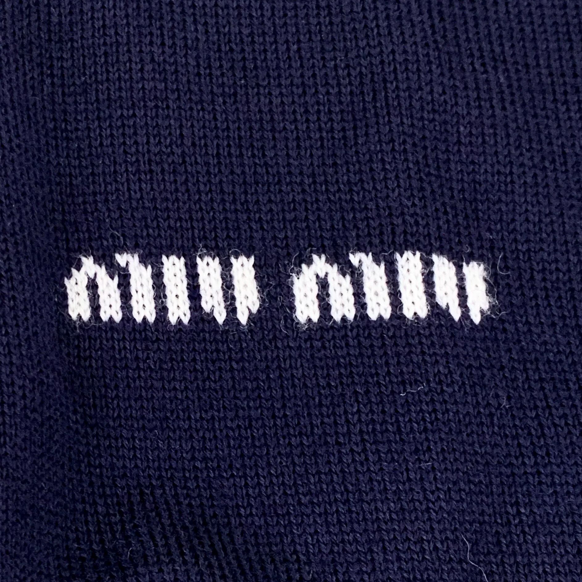 Miu Miu miu miu navy logo knit sweater Size US S / EU 44-46 / 1 - 5 Thumbnail
