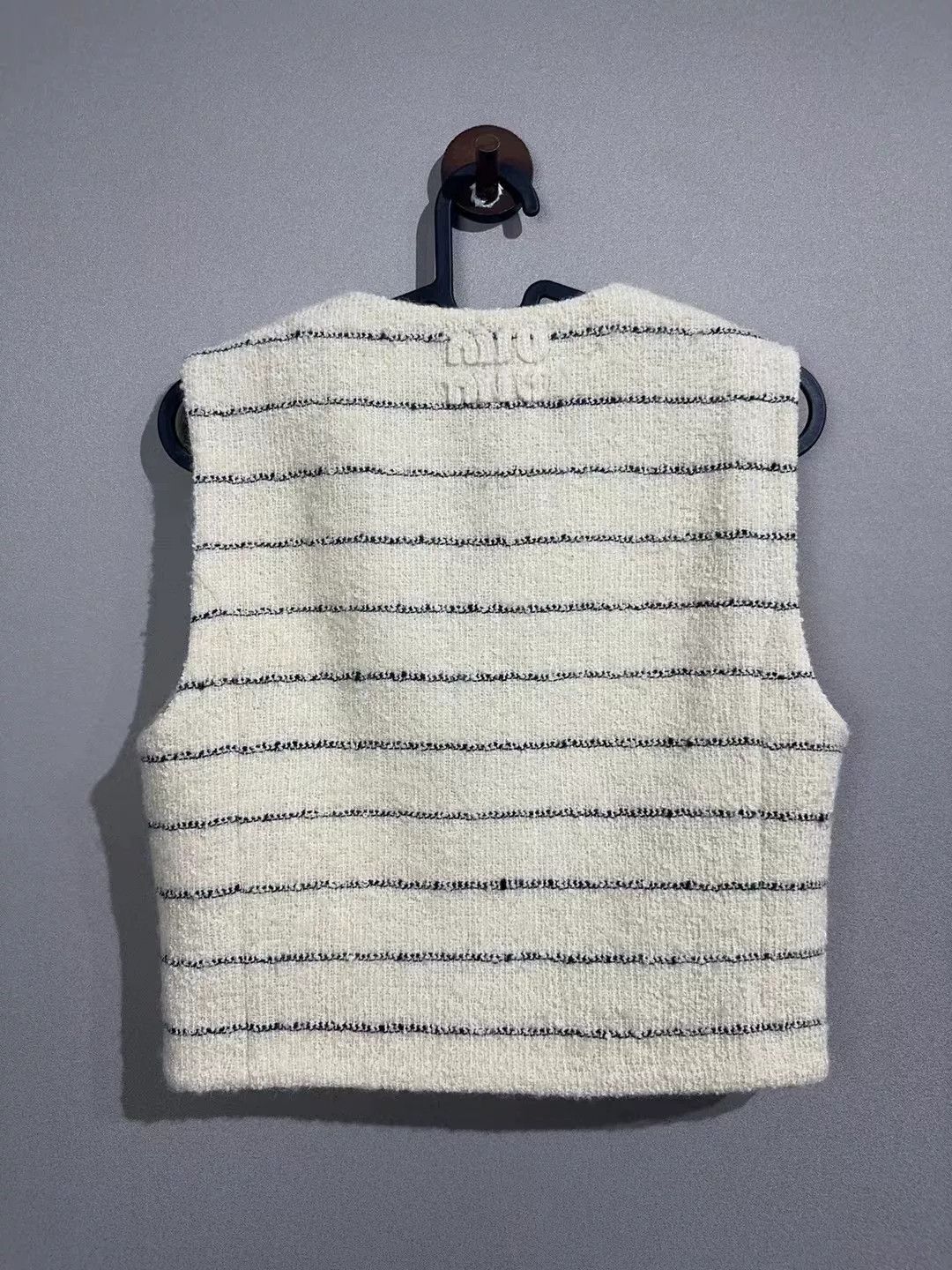 Miu Miu miumiu striped tweed vest with gold buttons Size US M / EU 48-50 / 2 - 2 Thumbnail