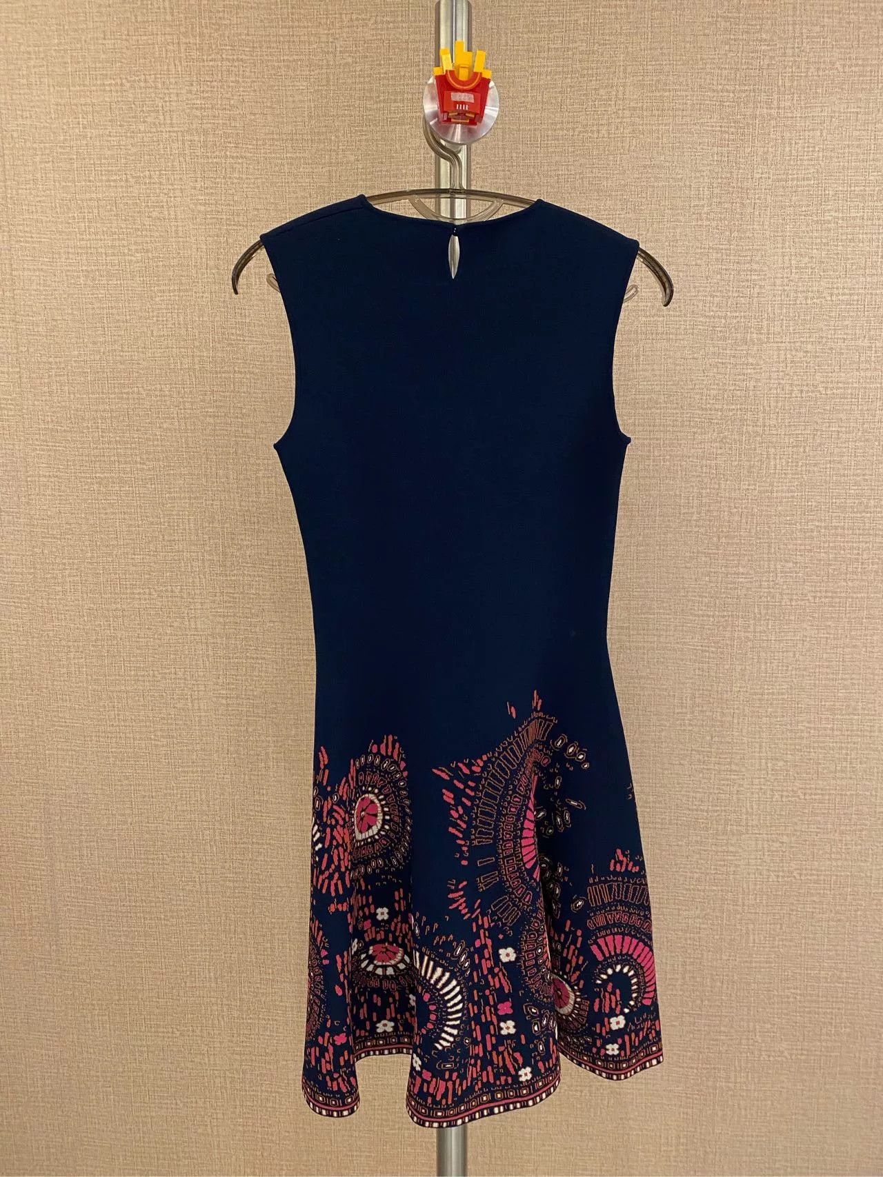 Dior elegant navy blue embroidered dress by Dior Size US 34 / EU 50 - 3 Thumbnail