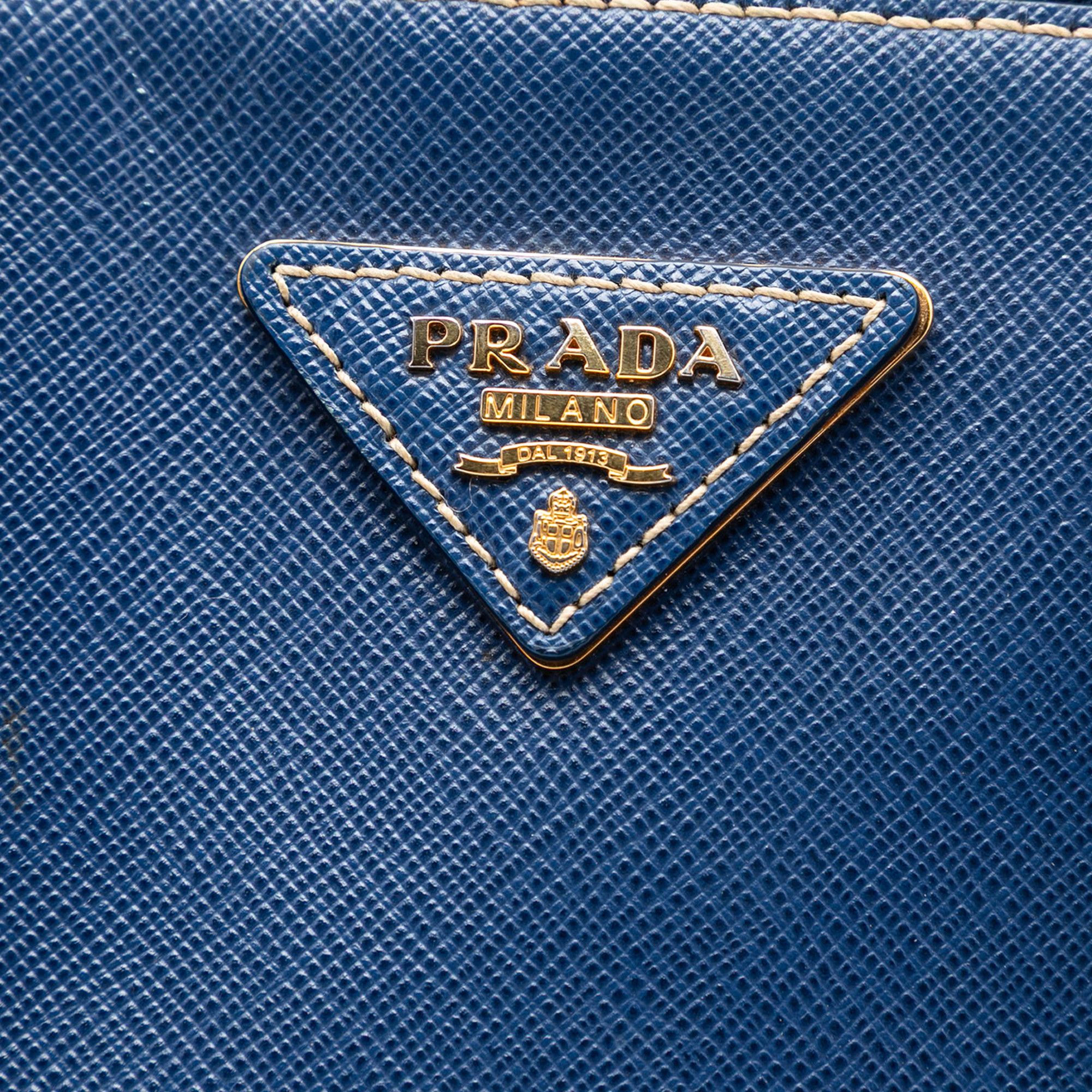 Prada Prada Bicolor Saffiano Lux Promenade Dome Handbag Size ONE SIZE - 5 Thumbnail