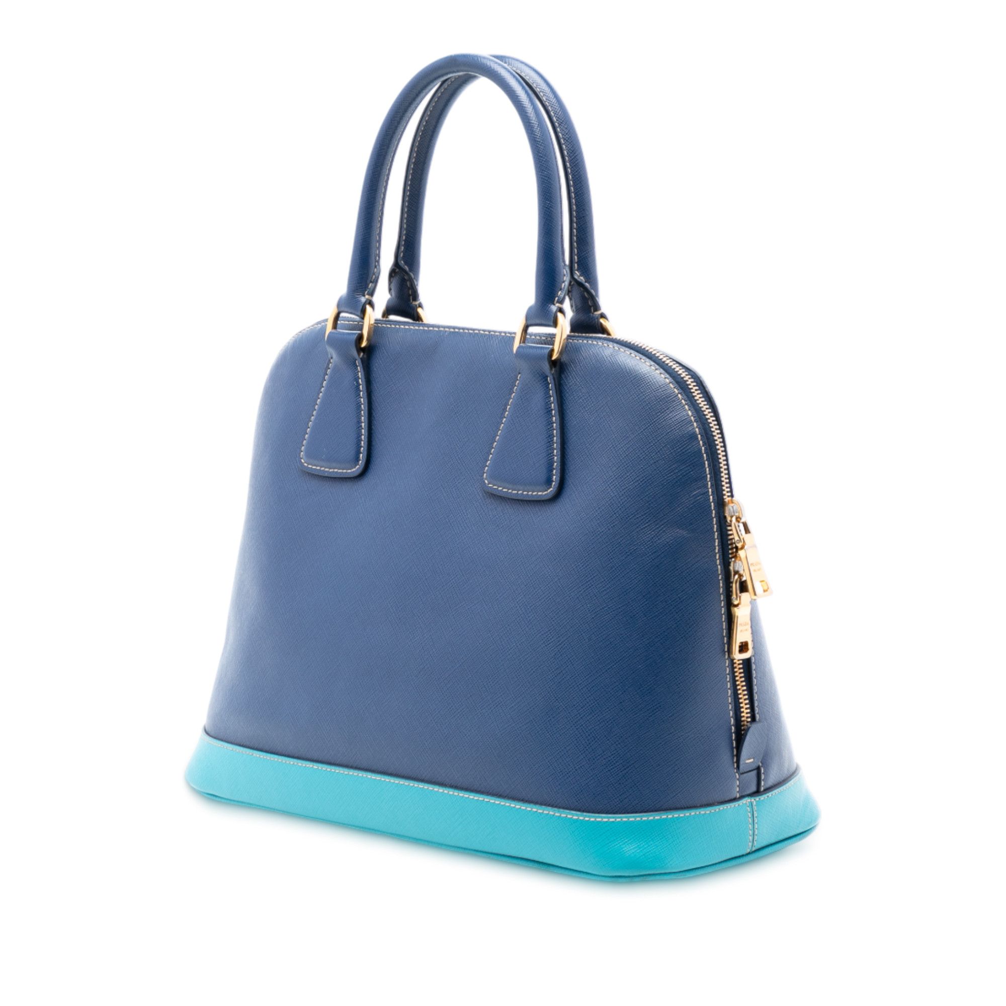 Prada Prada Bicolor Saffiano Lux Promenade Dome Handbag Size ONE SIZE - 2 Thumbnail
