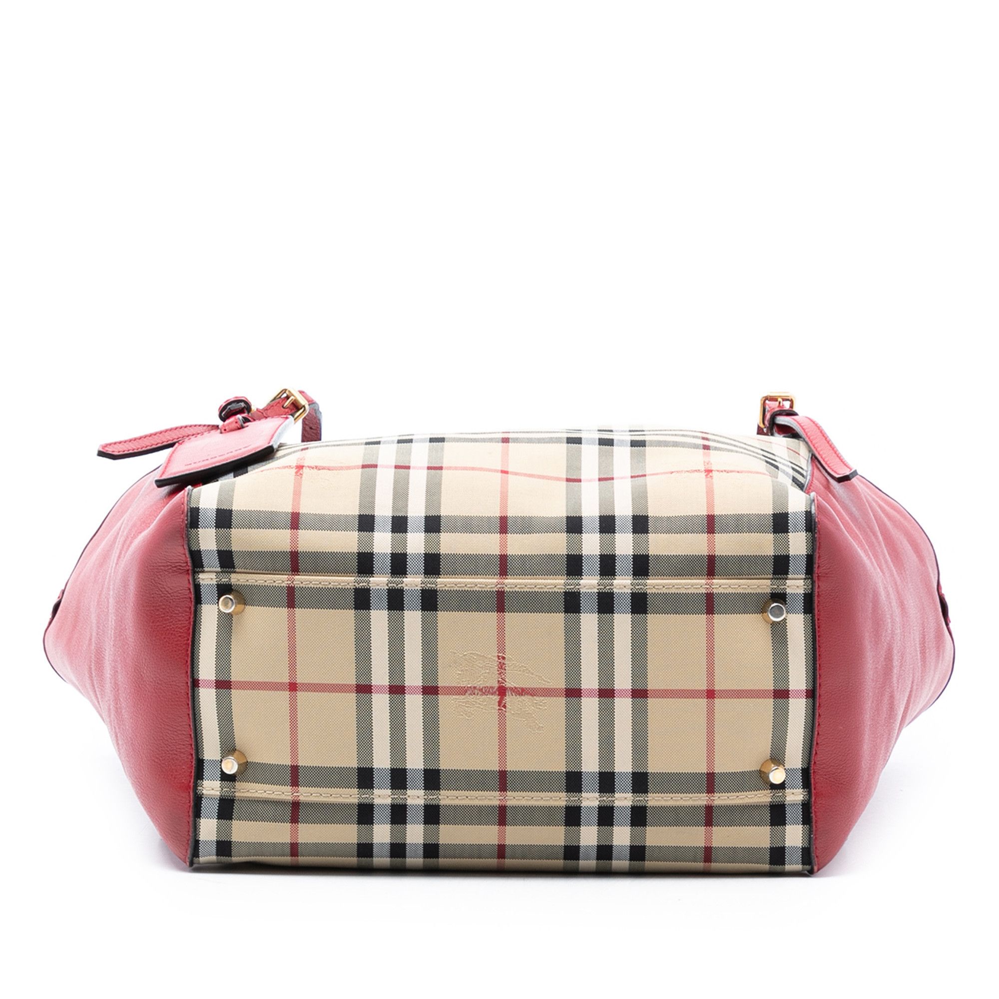 Burberry Burberry Small Haymarket Check Canvas and Leather Canterbury Tote Size ONE SIZE - 3 Thumbnail