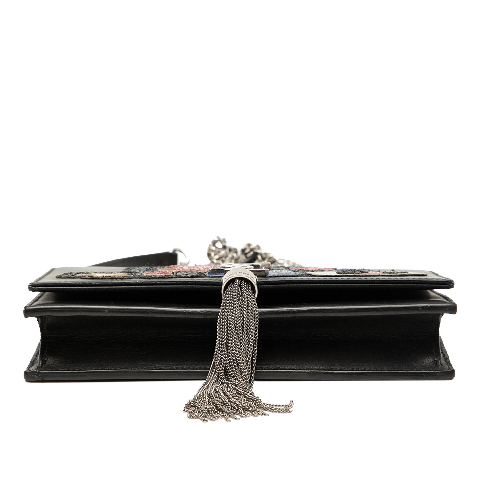 Yves Saint Laurent Yves Saint Laurent Calfskin Cloud Star Applique Classic Monogram Kate Tassel Wallet on Chain Size ONE SIZE - 3 Thumbnail