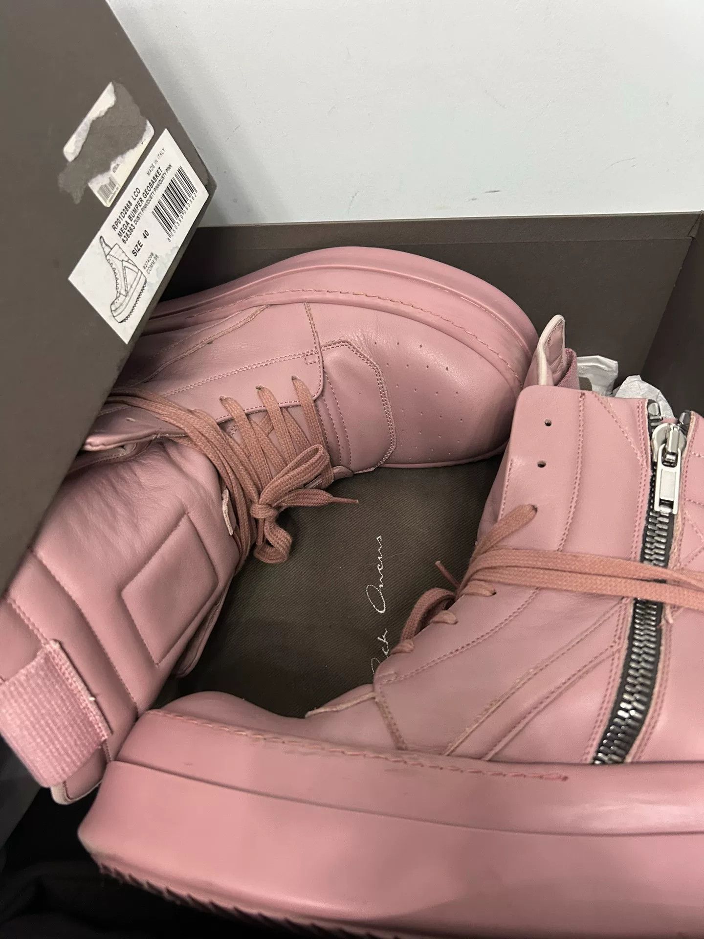 Rick Owens rick owens pink low-top boots size 40 Size US 7 / EU 40 - 8 Thumbnail