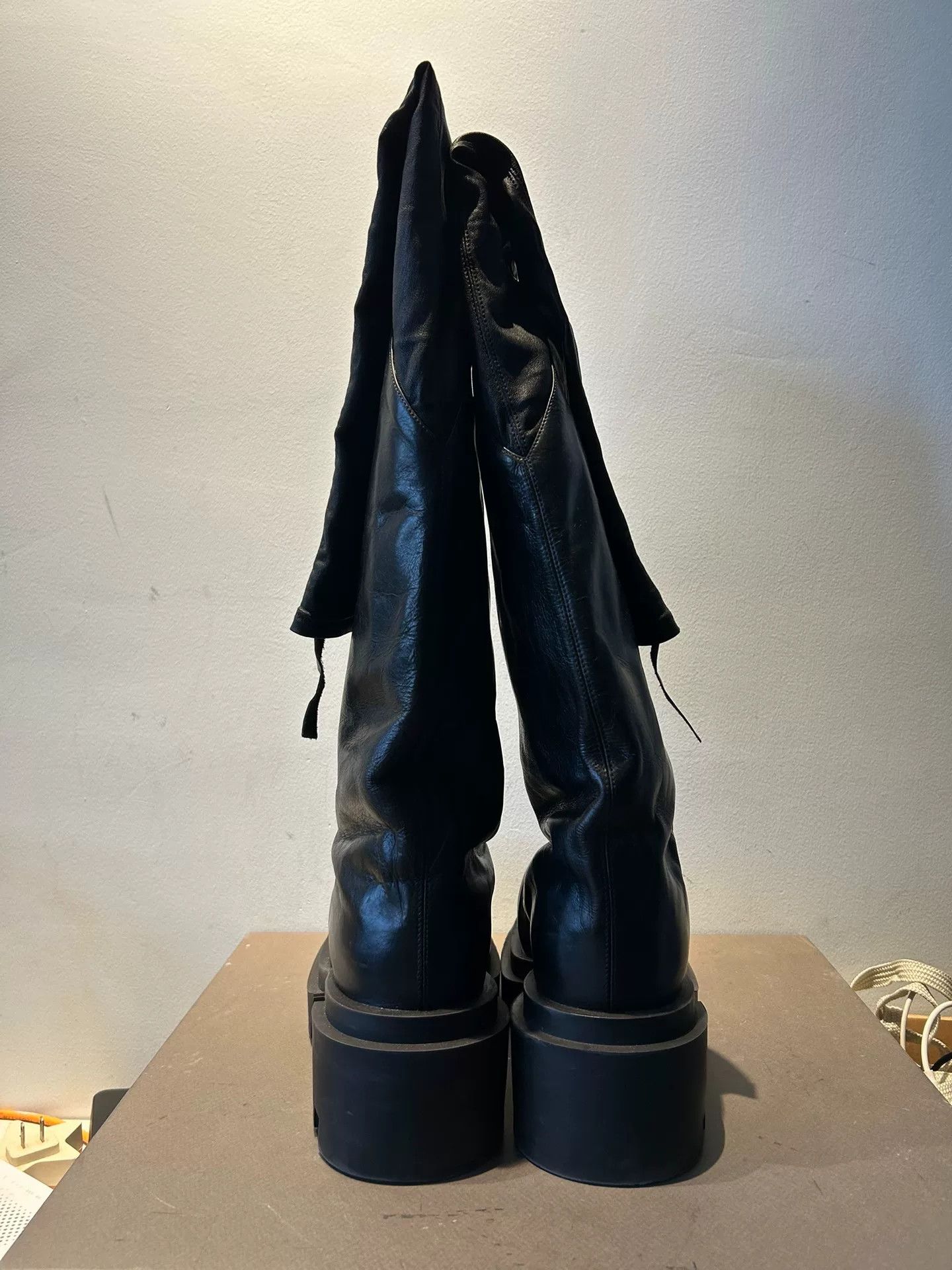 Rick Owens rick owens bogun luxor flared leather boots Size US 8 / IT 38 - 4 Thumbnail