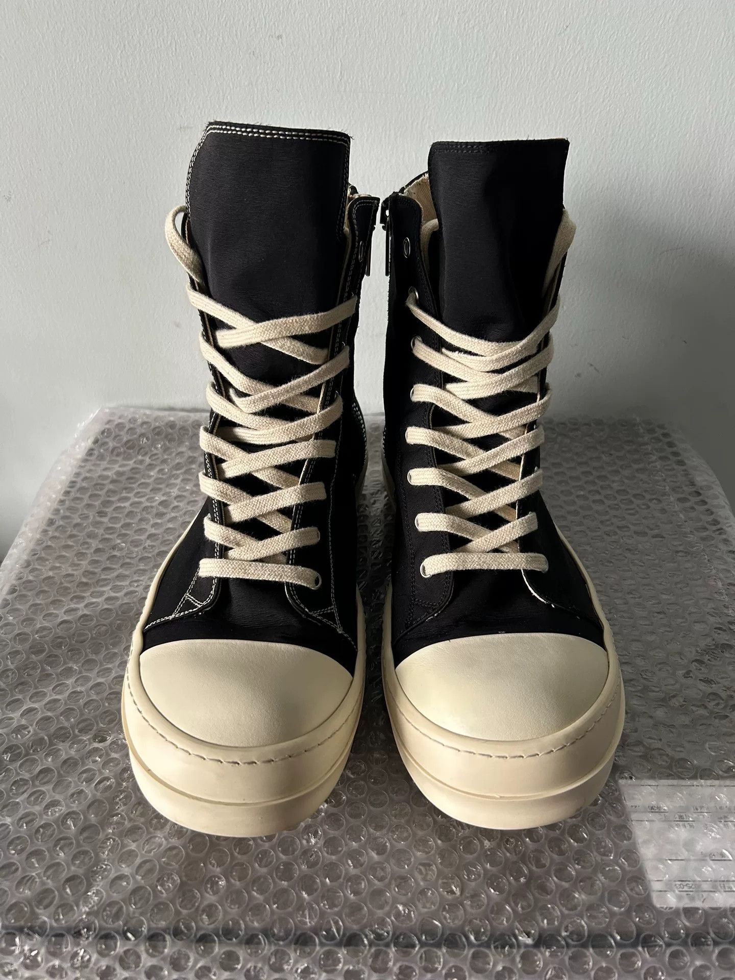 Rick Owens rick owens high-top canvas sneakers Size US 10 / EU 43 - 2 Thumbnail