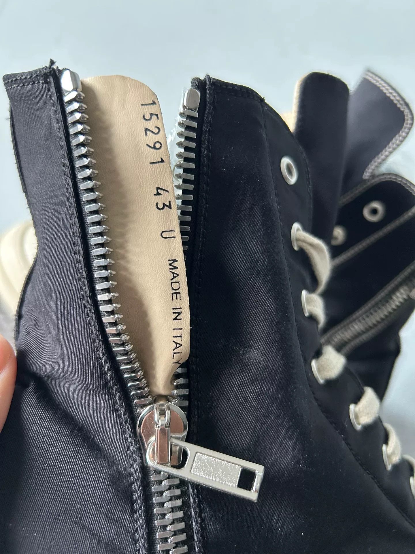 Rick Owens rick owens high-top canvas sneakers Size US 10 / EU 43 - 5 Thumbnail