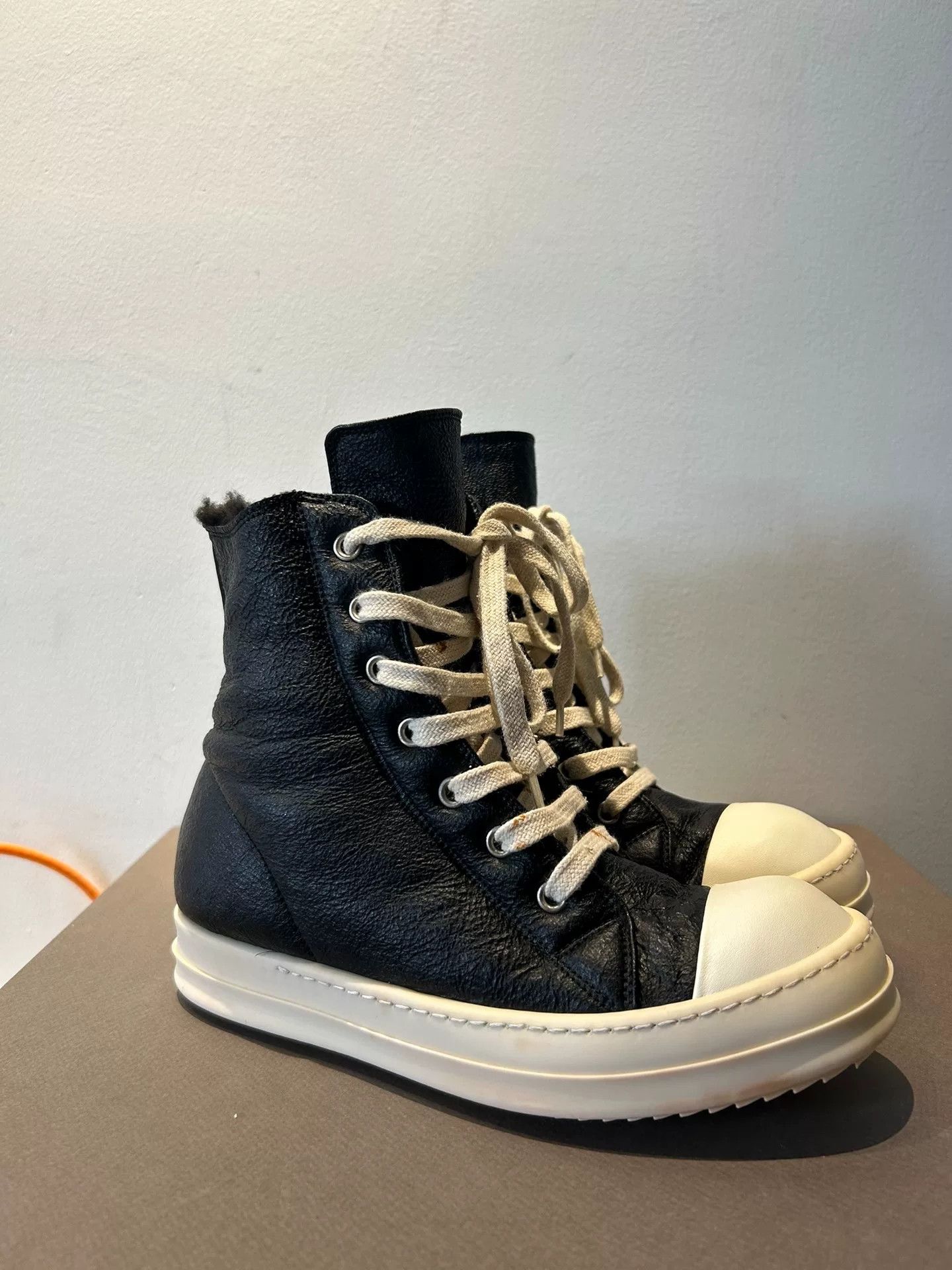 Rick Owens rick owens high-top sneakers with fur lining Size US 6 / EU 39 - 3 Thumbnail