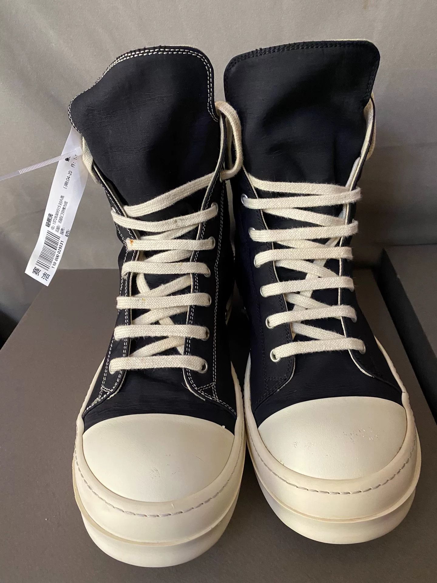 Rick Owens rick owens high-top canvas sneakers size 40 Size US 8.5 / EU 41-42 - 2 Thumbnail
