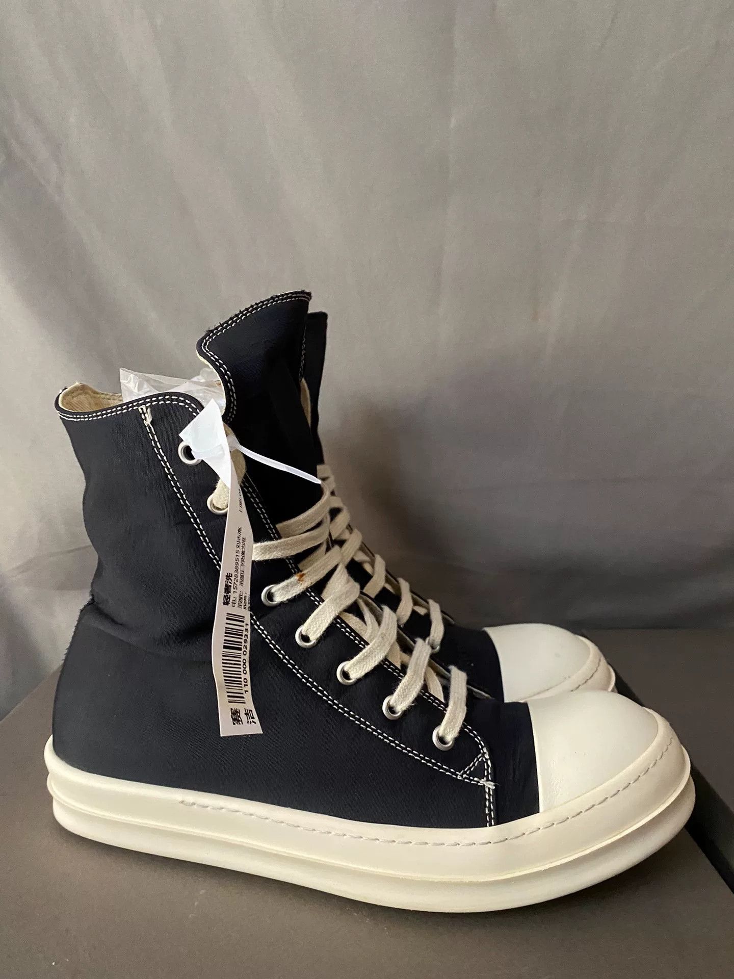 Rick Owens rick owens high-top canvas sneakers size 40 Size US 8.5 / EU 41-42 - 3 Thumbnail