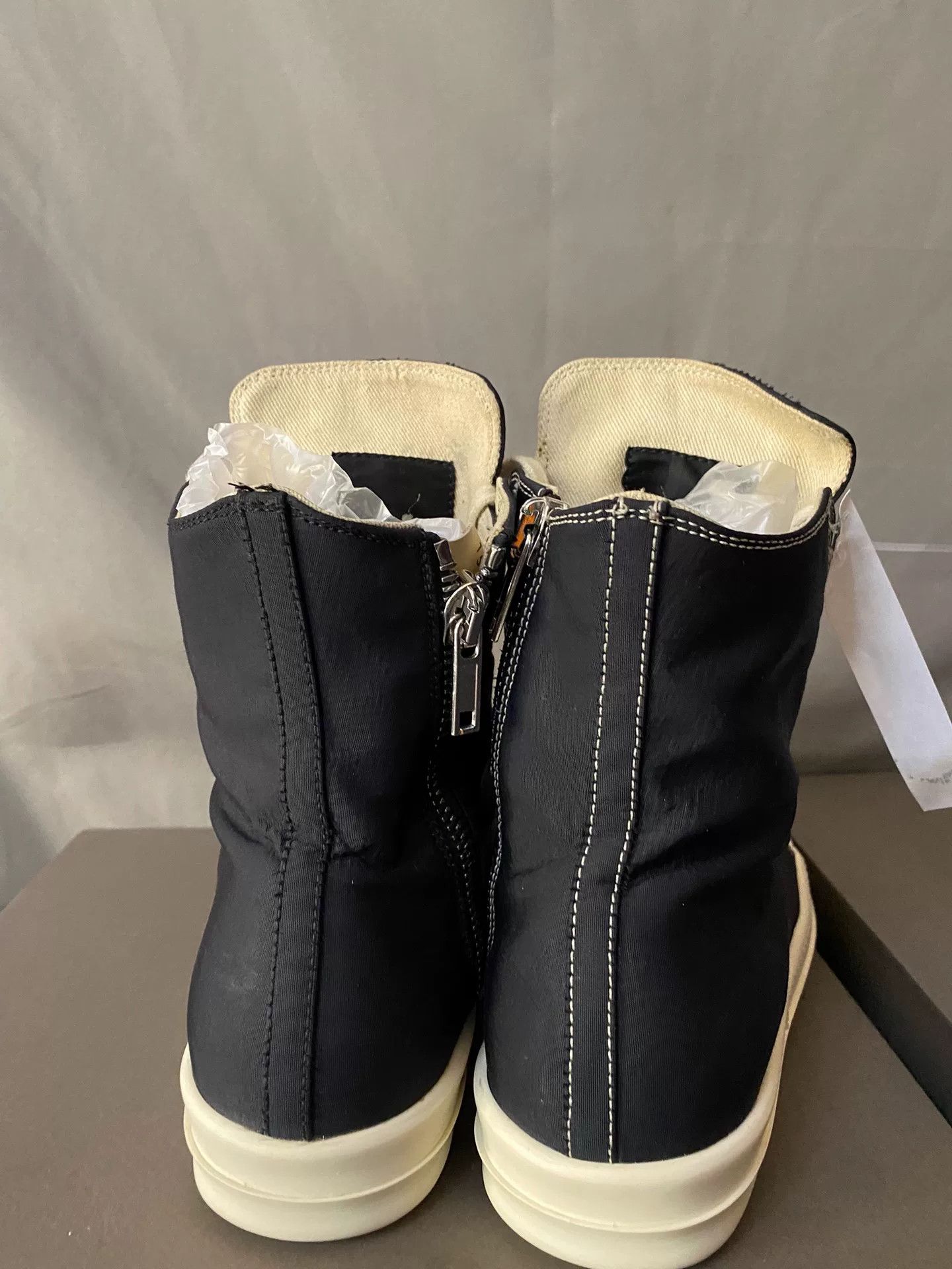Rick Owens rick owens high-top canvas sneakers size 40 Size US 8.5 / EU 41-42 - 4 Thumbnail