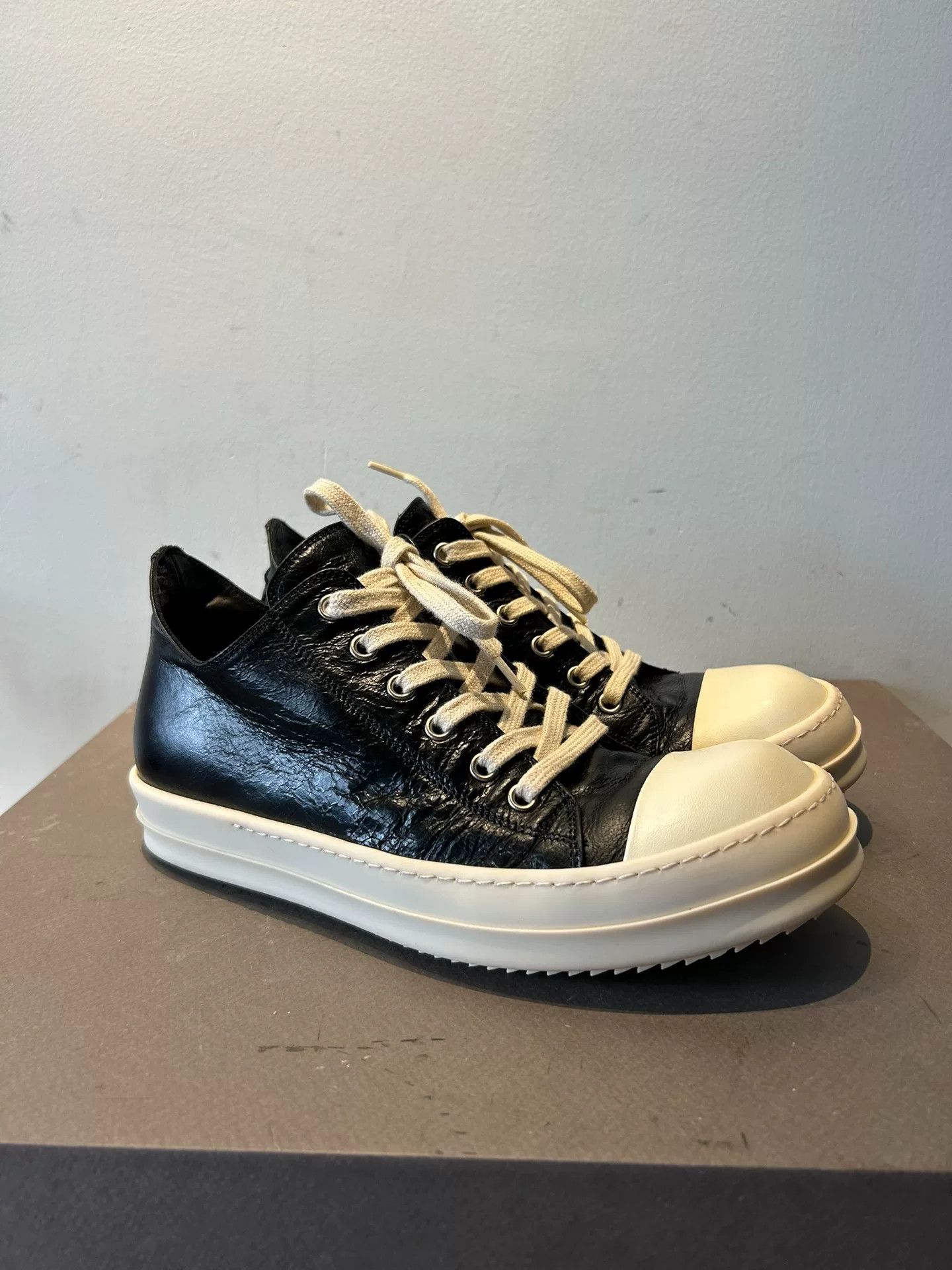 Rick Owens rick owens low-top leather sneakers size 39 Size US 7.5 / EU 40-41 - 3 Thumbnail