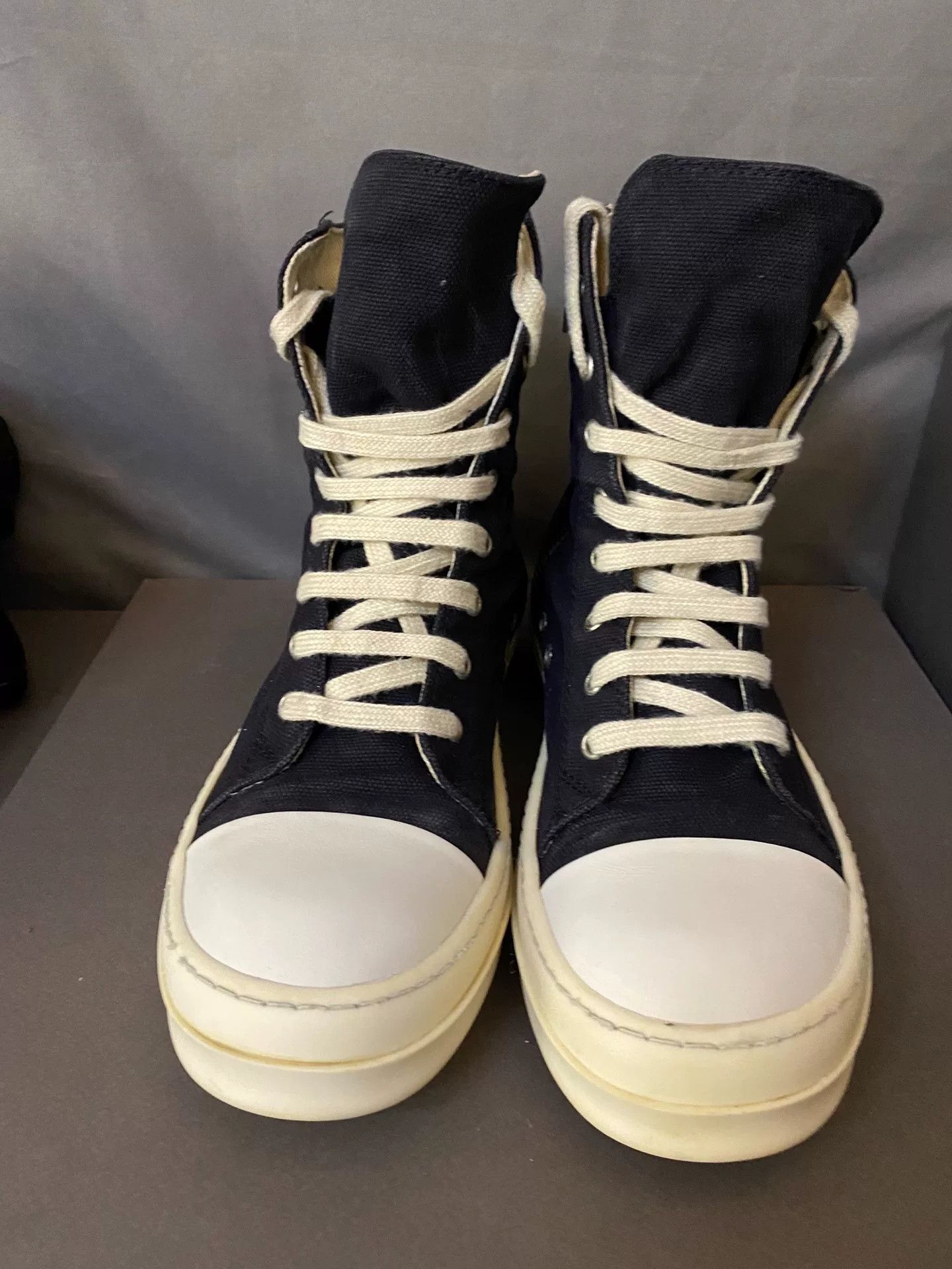 Rick Owens rick owens high top canvas sneakers size 41 Size US 8 / EU 41 - 2 Thumbnail