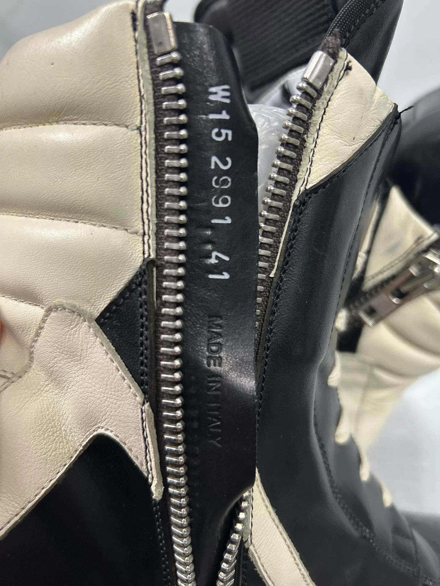 Rick Owens rick owens oversized high-top leather sneakers Size US 8 / EU 41 - 6 Thumbnail