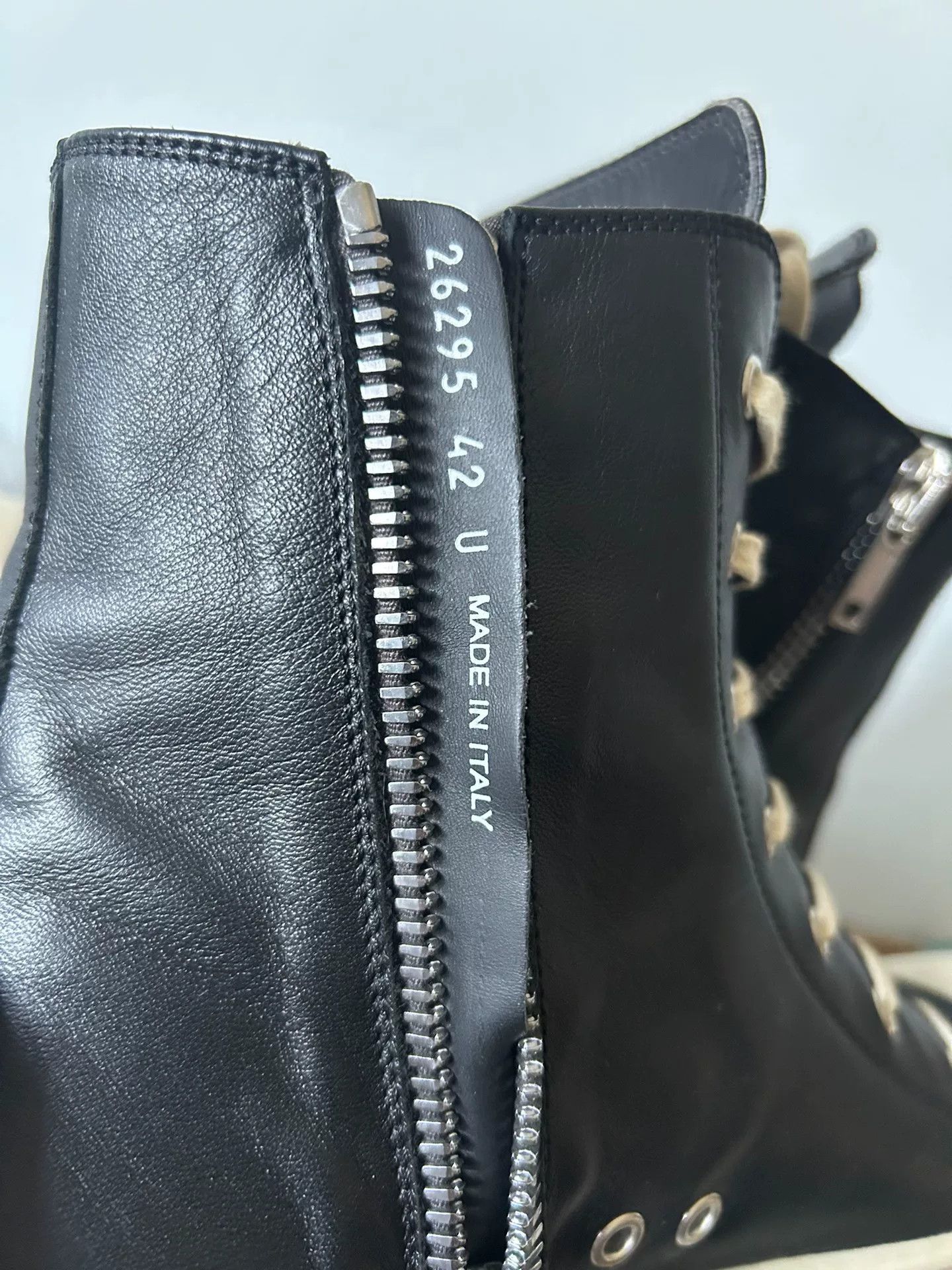 Rick Owens rick owens high-top leather sneakers size 42 Size US 9 / EU 42 - 5 Thumbnail