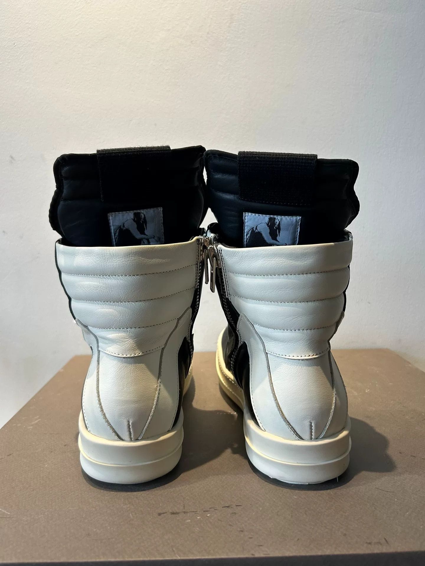 Rick Owens rick owens black leather high-top sneakers Size US 6 / EU 39 - 4 Thumbnail