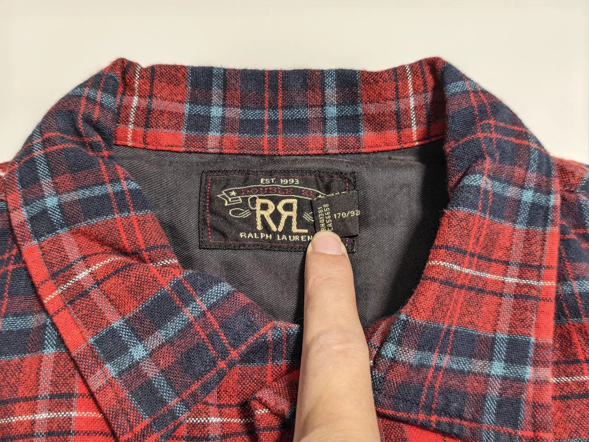 RRL Ralph Lauren Ralph Lauren RRL Red Black Plaid Shirt Size US S / EU 44-46 / 1 - 4 Thumbnail