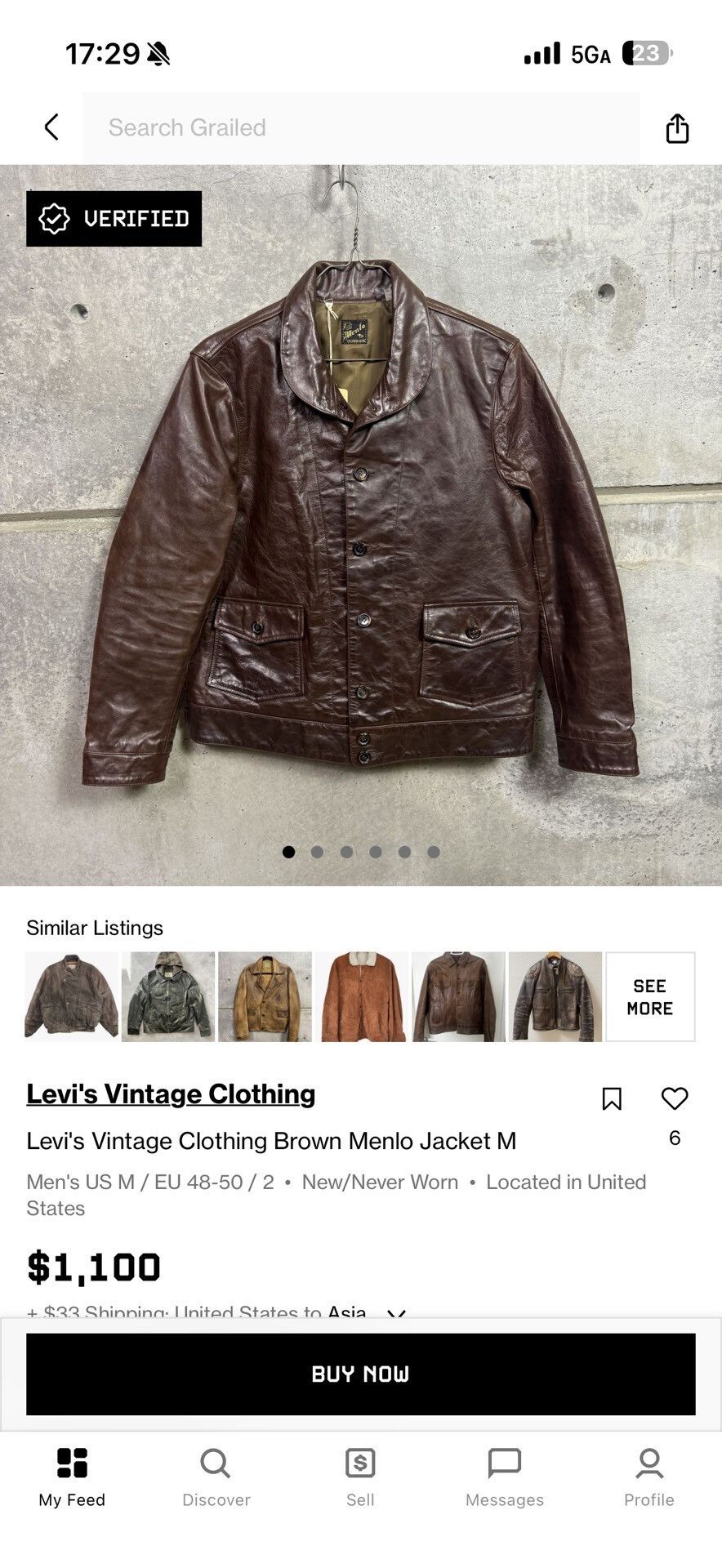 Levi's Vintage Clothing levi's leather jacket lvc einstein style Size US M / EU 48-50 / 2 - 8 Thumbnail