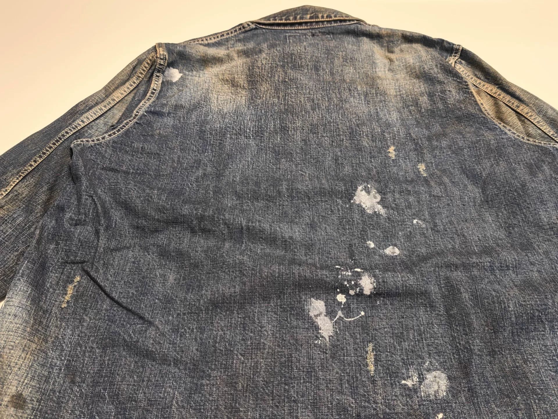 Neighborhood vintage faded ink splatter denim shirt Size US L / EU 52-54 / 3 - 9 Thumbnail