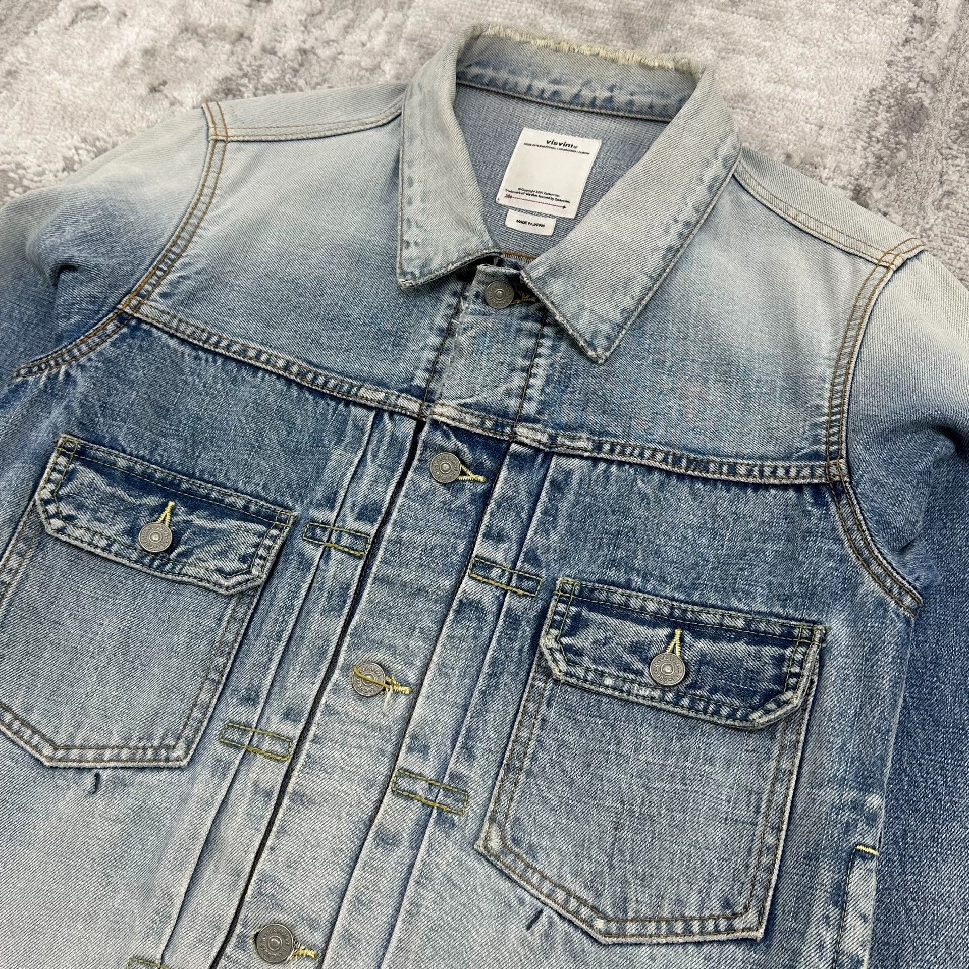 Visvim visvim 19ss denim jacket with damage effects Size US S / EU 44-46 / 1 - 2 Thumbnail