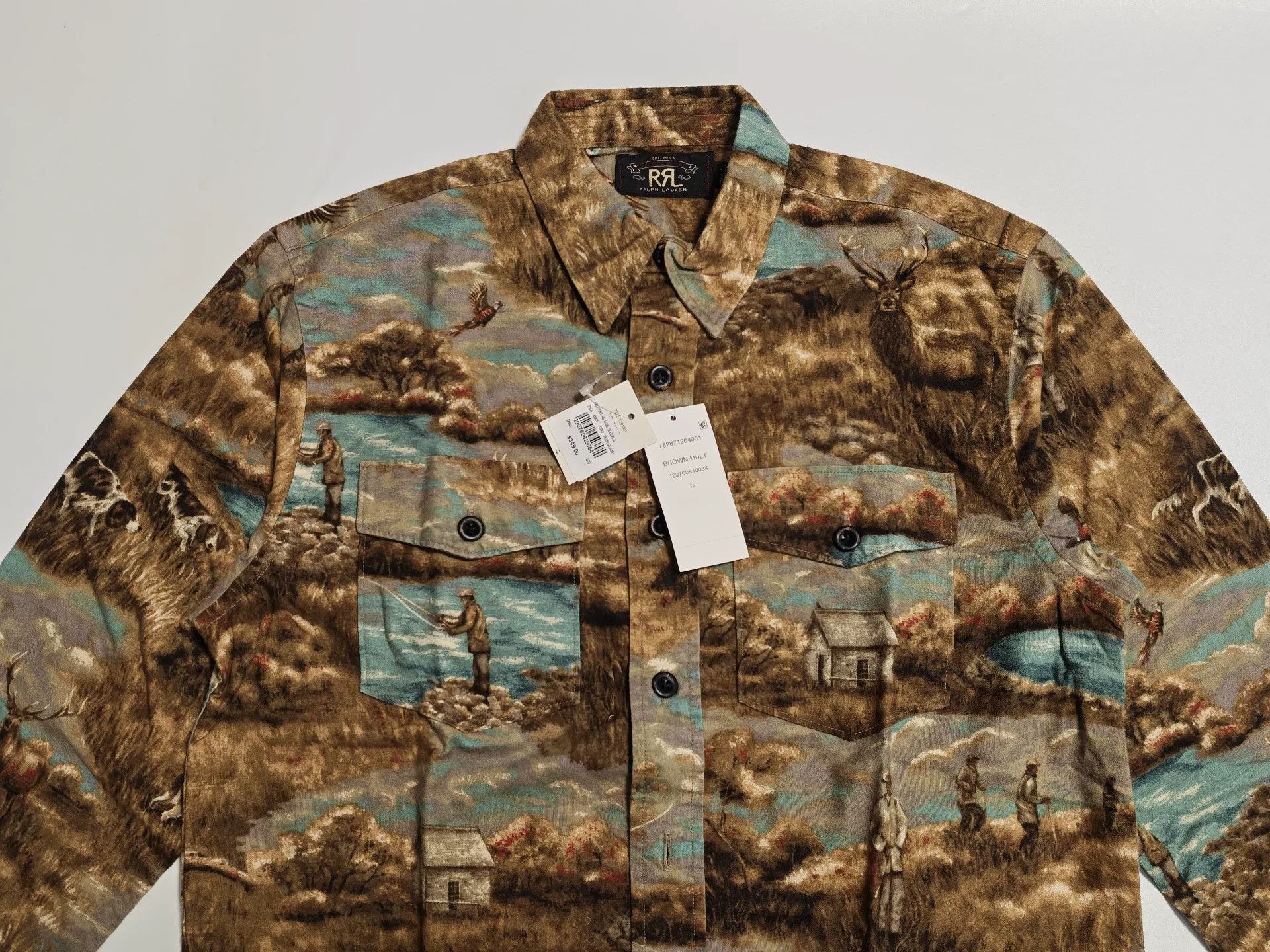 RRL Ralph Lauren Ralph Lauren Vintage Hunting Print Shirt Size US S / EU 44-46 / 1 - 2 Thumbnail