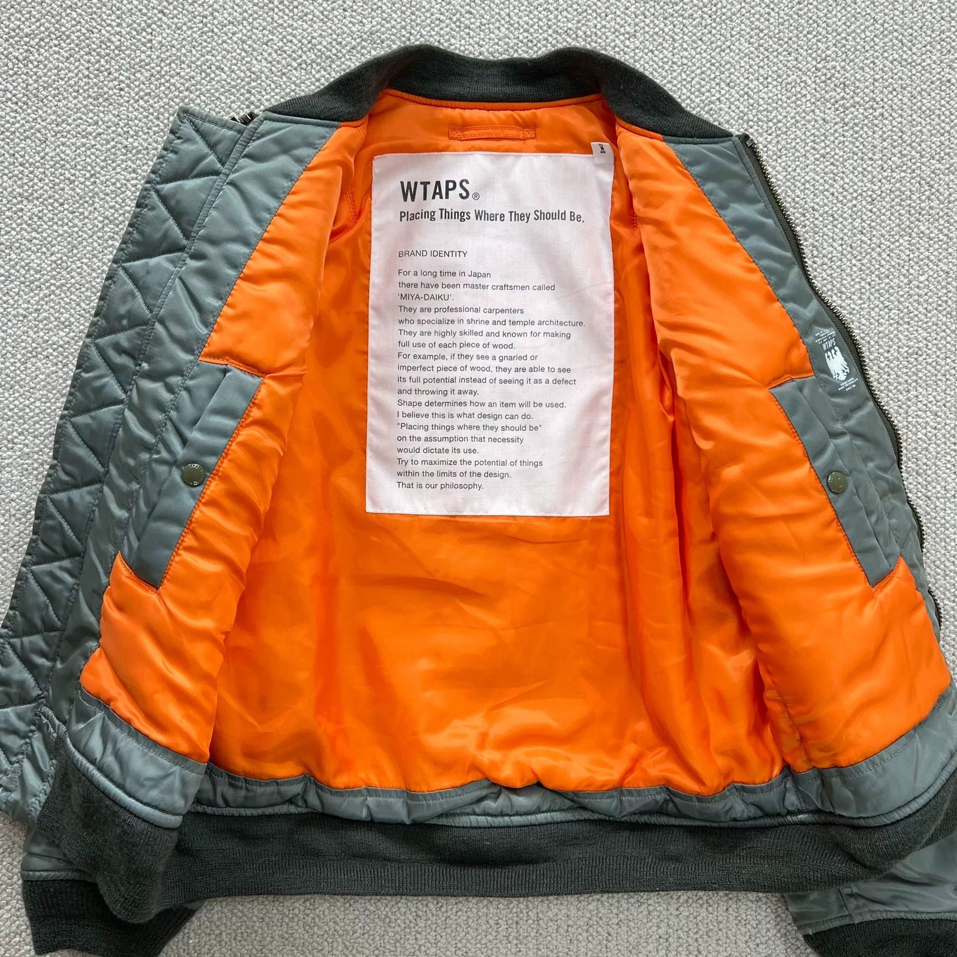 Wtaps WTAPS MA1 Flight Jacket Vintage Style Outerwear Size US M / EU 48-50 / 2 - 7 Thumbnail