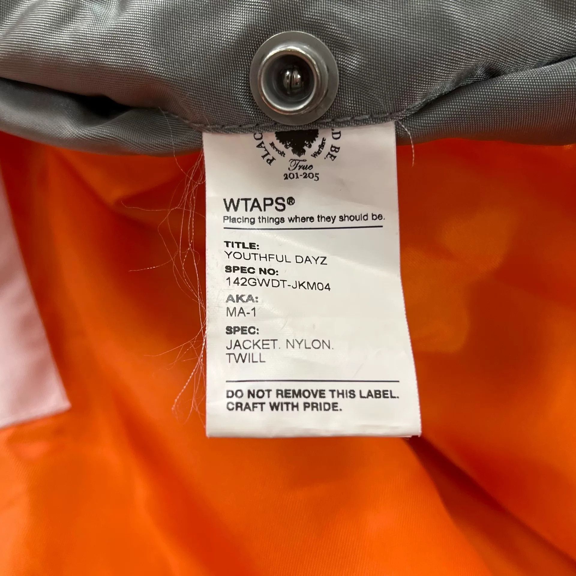 Wtaps WTAPS MA1 Flight Jacket Vintage Style Outerwear Size US M / EU 48-50 / 2 - 9 Thumbnail