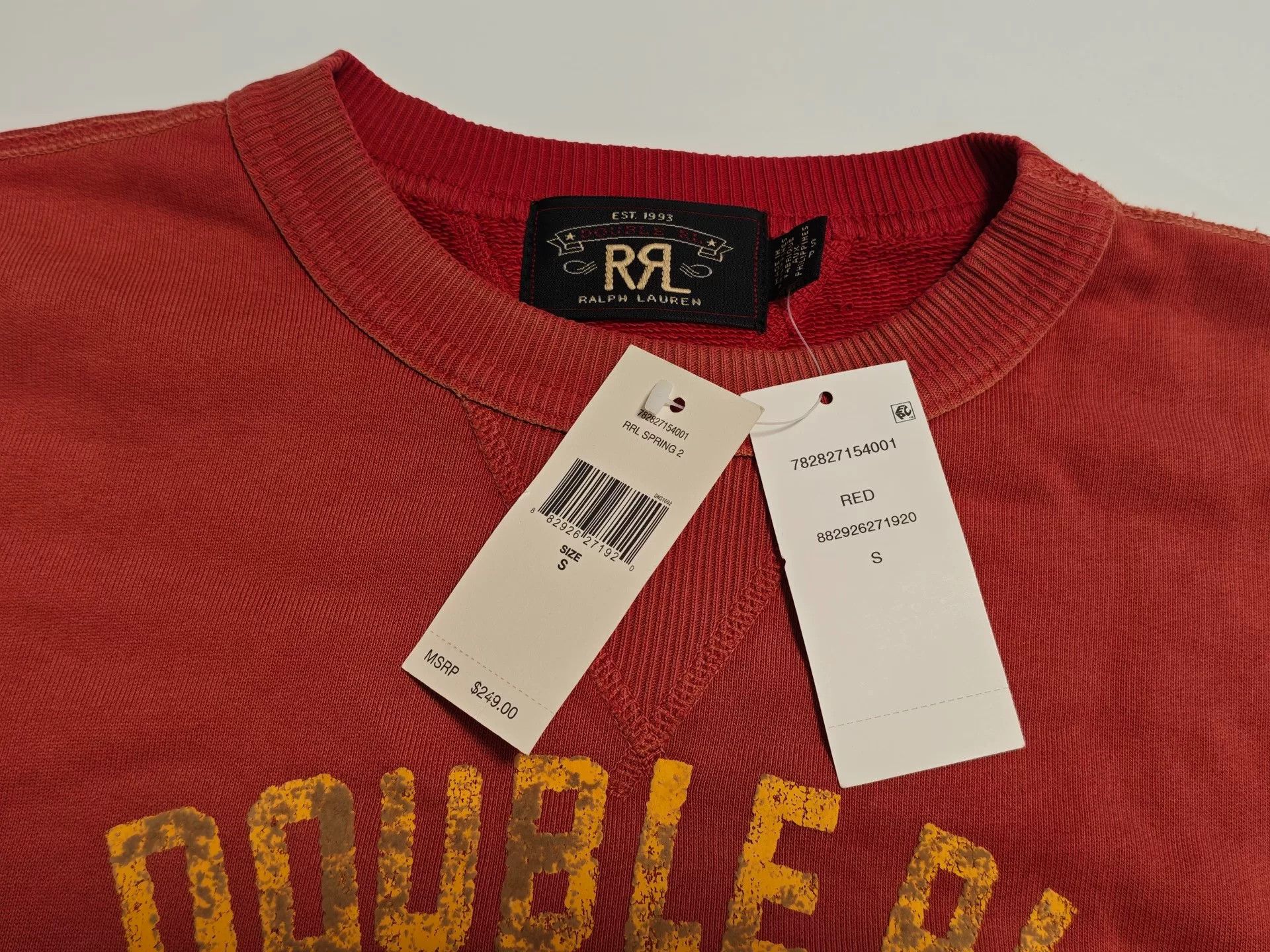 RRL Ralph Lauren ralph lauren rrl vintage red sweatshirt Size US S / EU 44-46 / 1 - 3 Thumbnail