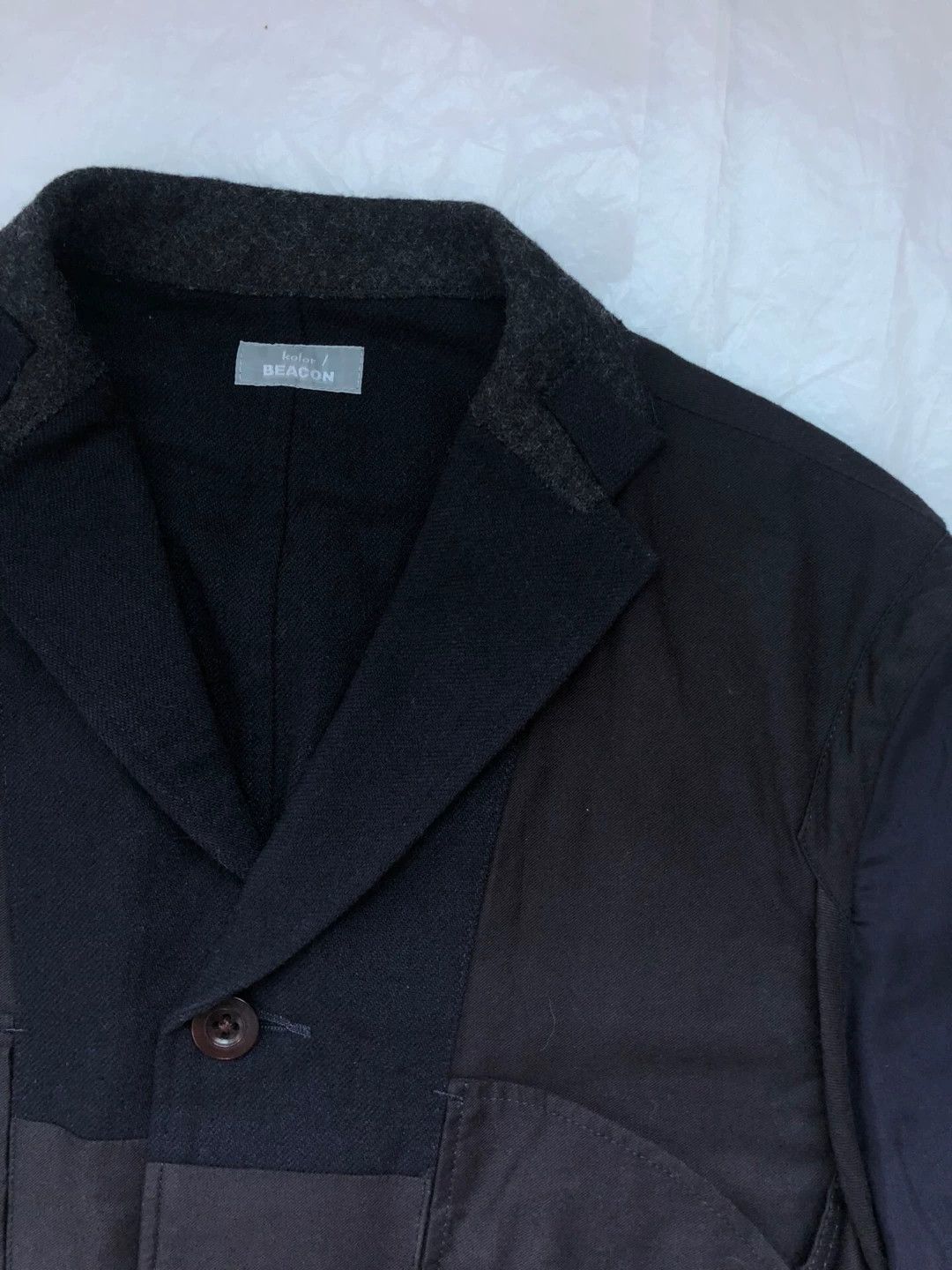 Visvim stylish navy wool jacket by kolor Size US M / EU 48-50 / 2 - 2 Thumbnail