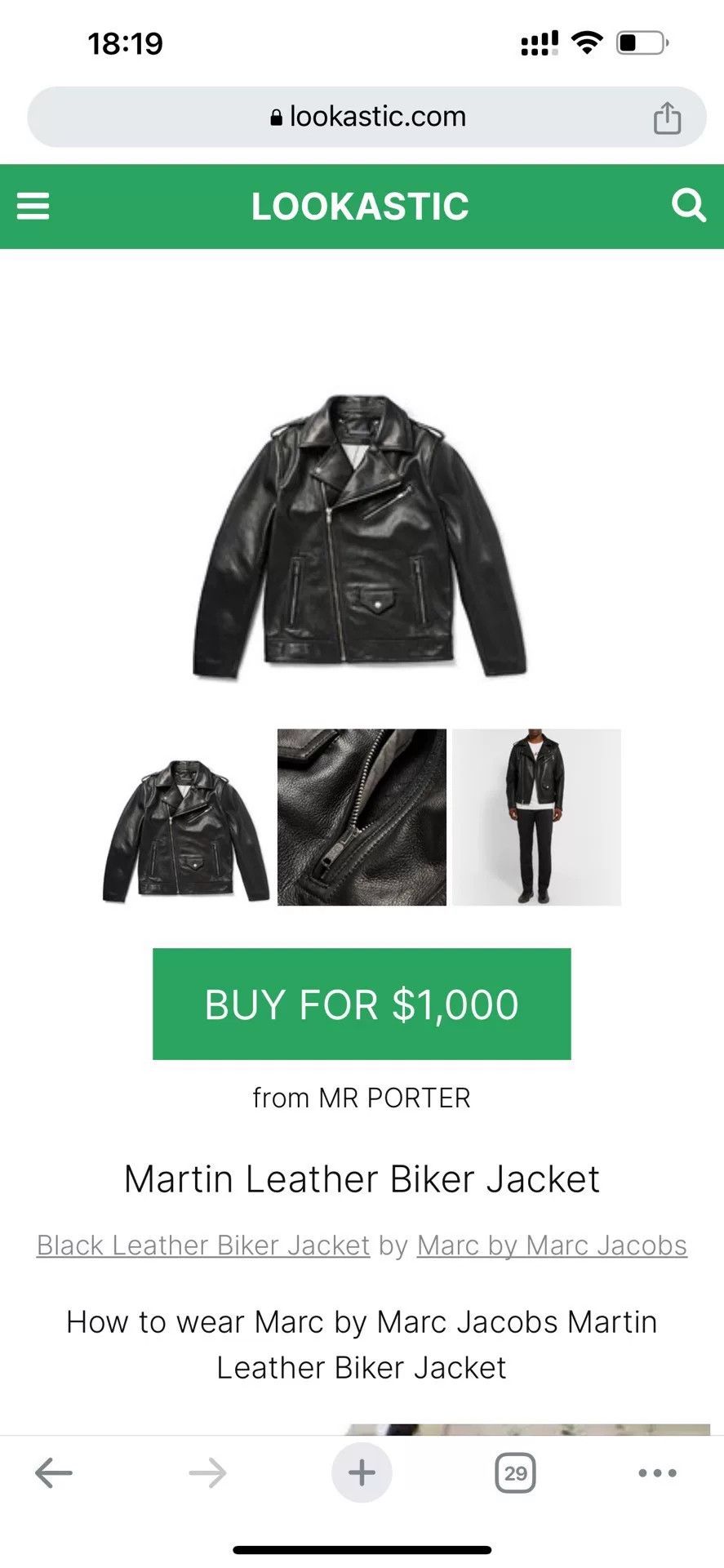Marc by Marc Jacobs black leather biker jacket by marc jacobs Size US S / EU 44-46 / 1 - 9 Thumbnail