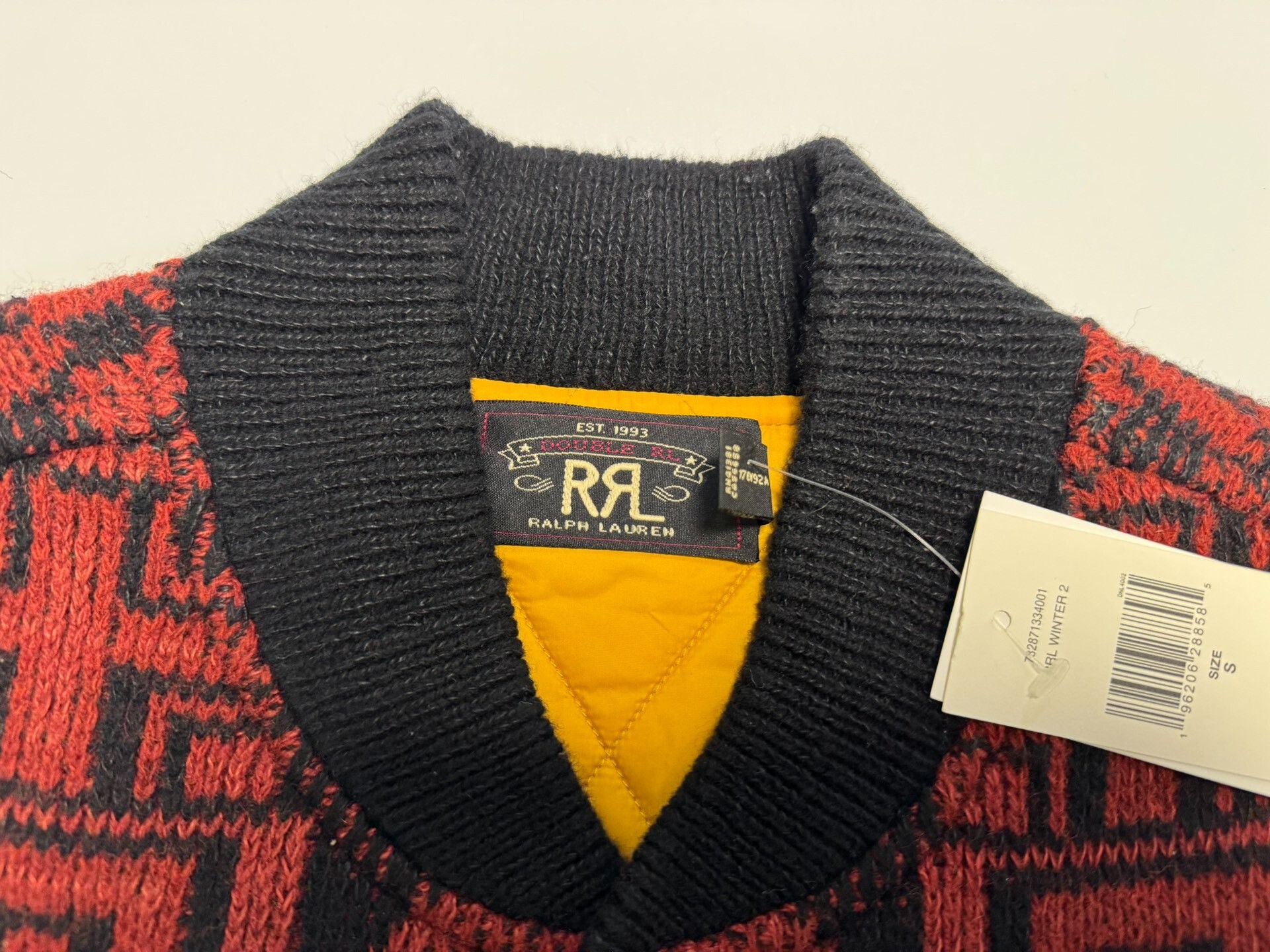 rrl southwestern jacquard knit vest size s