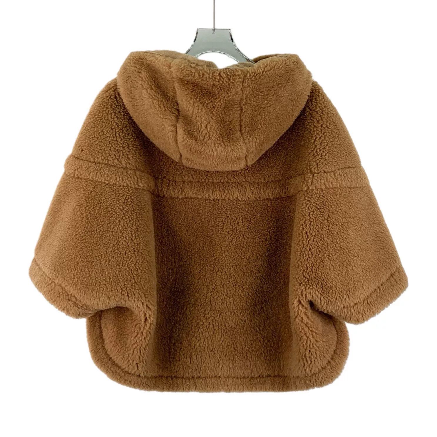 Max Mara maxmara beige teddy hooded zip cape coat Size M / US 6-8 / IT 42-44 - 2 Thumbnail