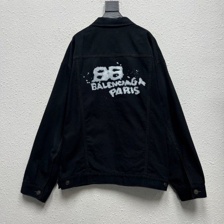 Balenciaga Balenciaga Double B Logo Denim Jacket Size US XS / EU 42 / 0 - 2 Thumbnail