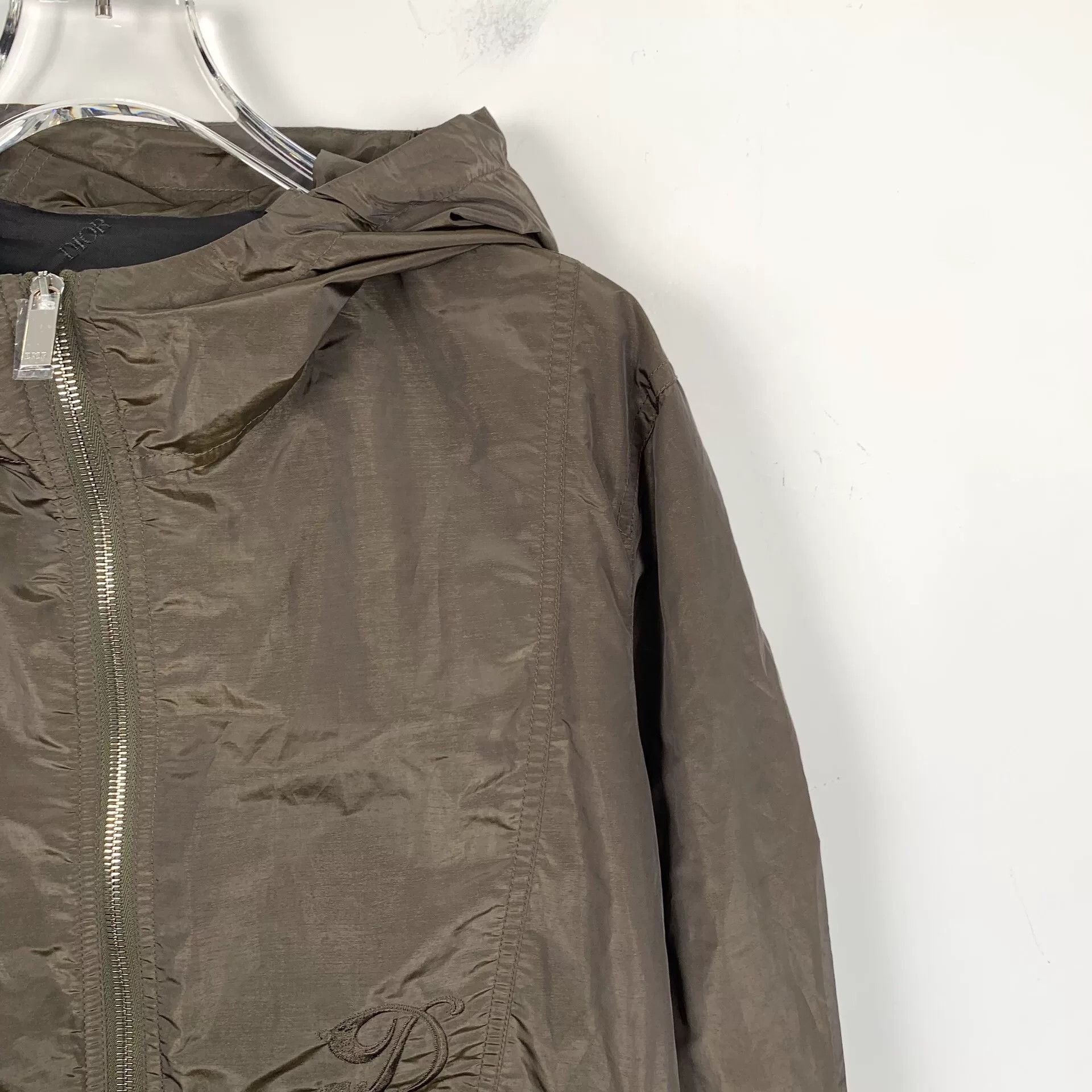 Dior dior brown logo embroidered hooded jacket Size US M / EU 48-50 / 2 - 3 Thumbnail
