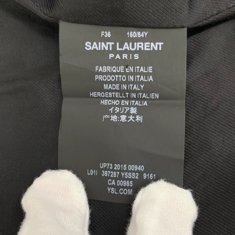 Saint Laurent Paris Saint Laurent White Leather Collar Zip Jacket Size US XS / EU 42 / 0 - 6 Thumbnail