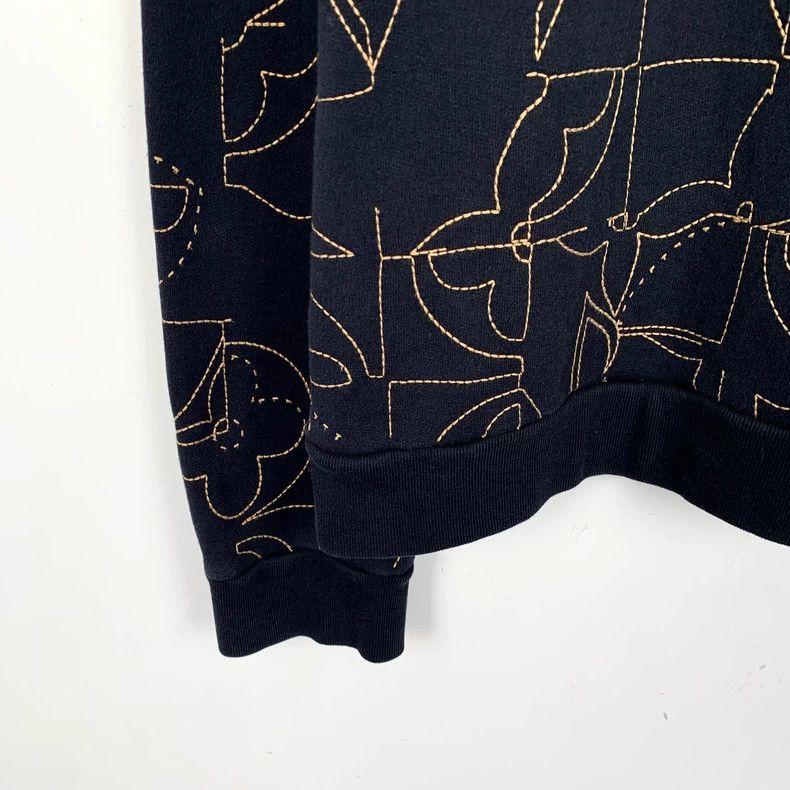 Louis Vuitton Louis Vuitton Black Logo Embroidered Sweater Size US XXL / EU 58 / 5 - 5 Thumbnail