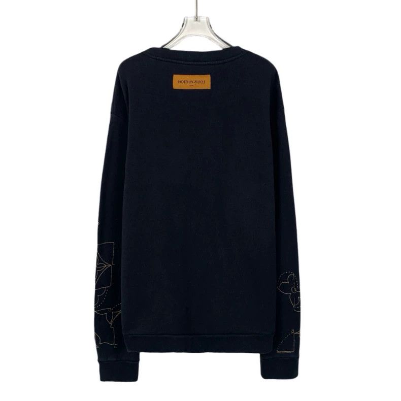 Louis Vuitton Louis Vuitton Black Logo Embroidered Sweater Size US XXL / EU 58 / 5 - 2 Thumbnail