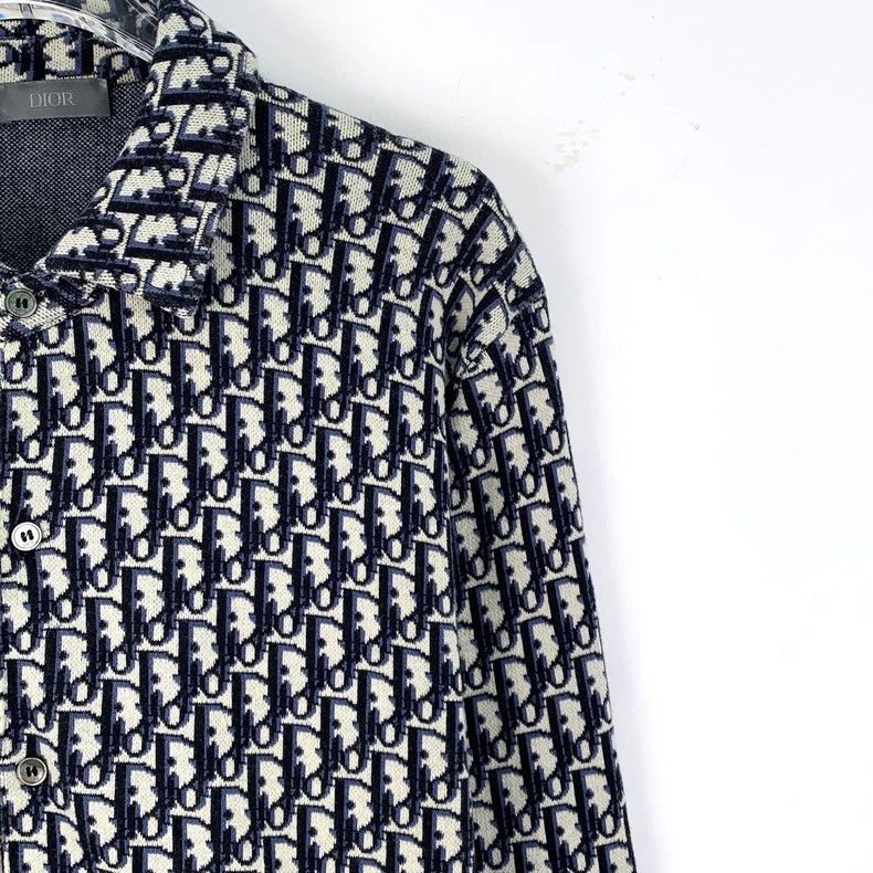 Dior Dior Logo Jacquard Long Sleeve Shirt Size US S / EU 44-46 / 1 - 3 Thumbnail