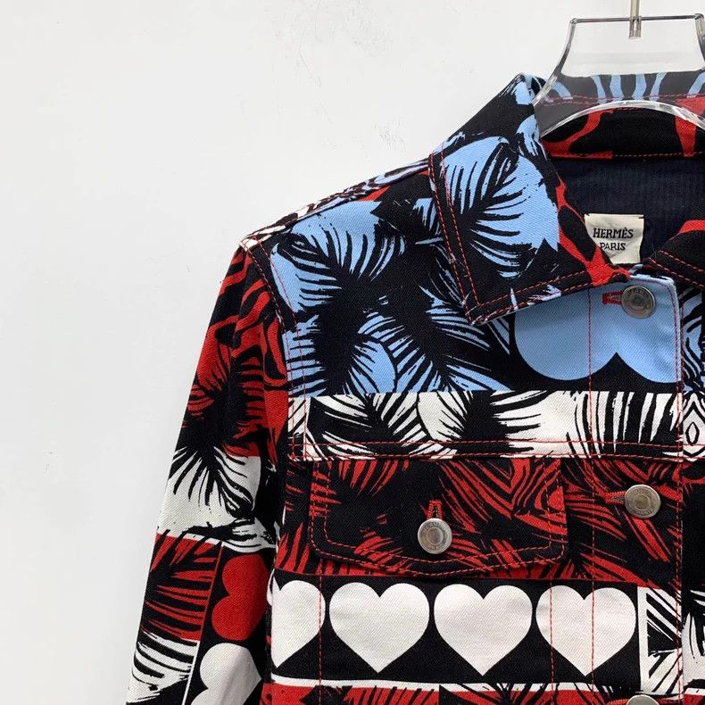 Hermes Hermes Colorblock Heart Print Jacket Size US XS / EU 42 / 0 - 3 Thumbnail